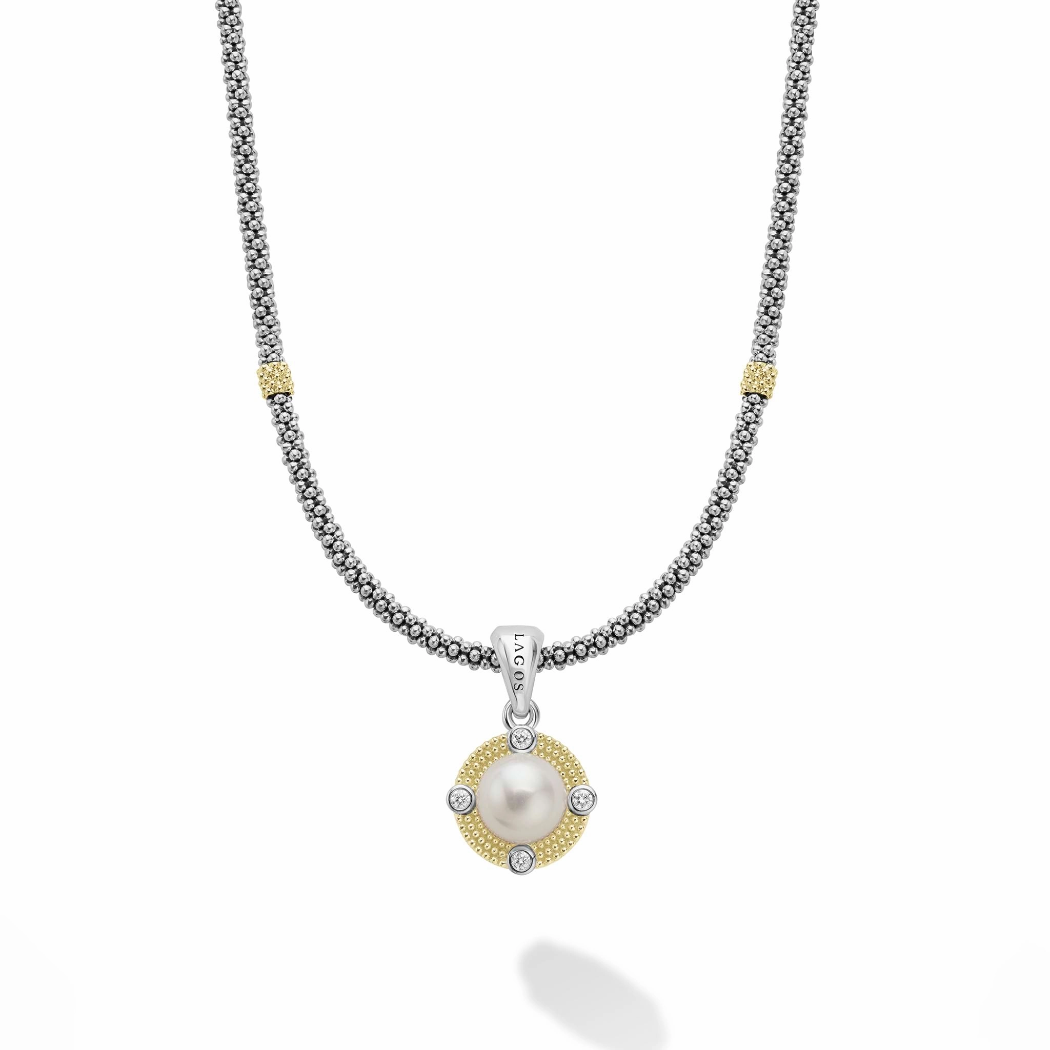 Luna Pearl Diamond Caviar Necklace