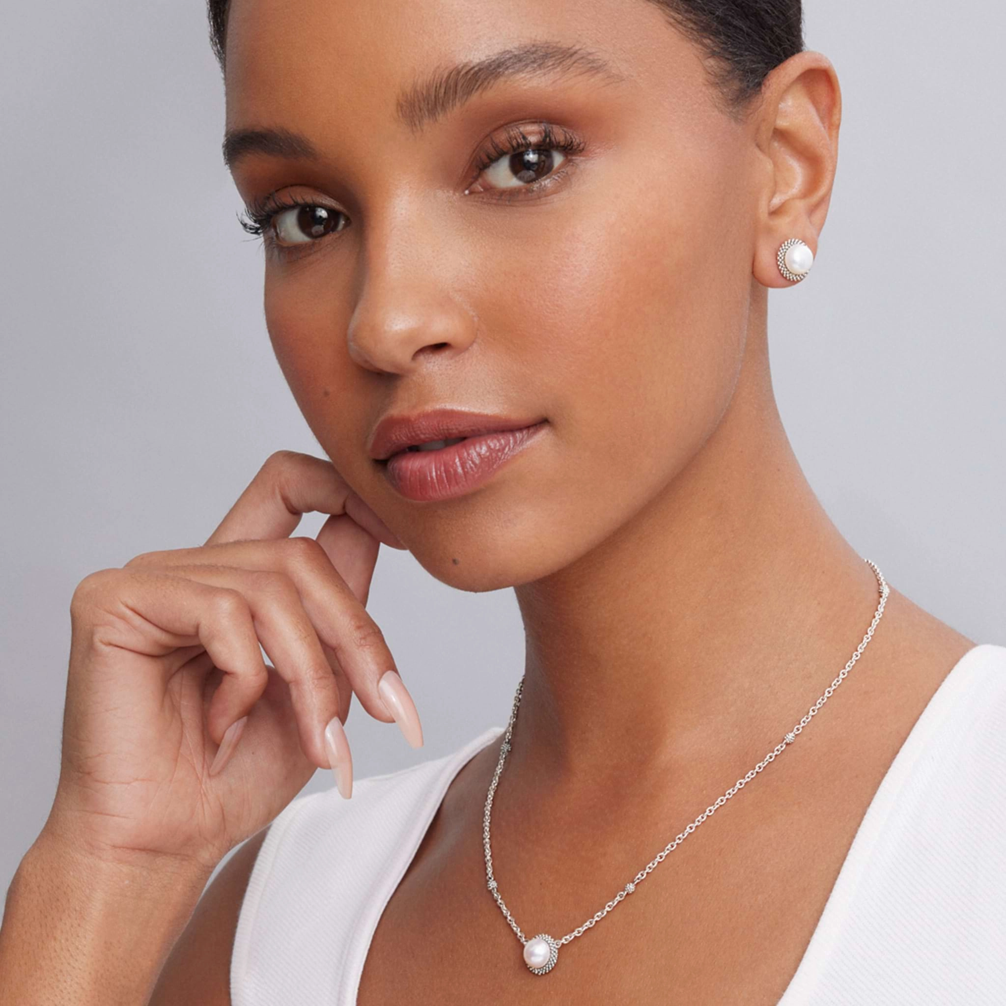 Luna Pearl Earrings and Necklace Gift Set