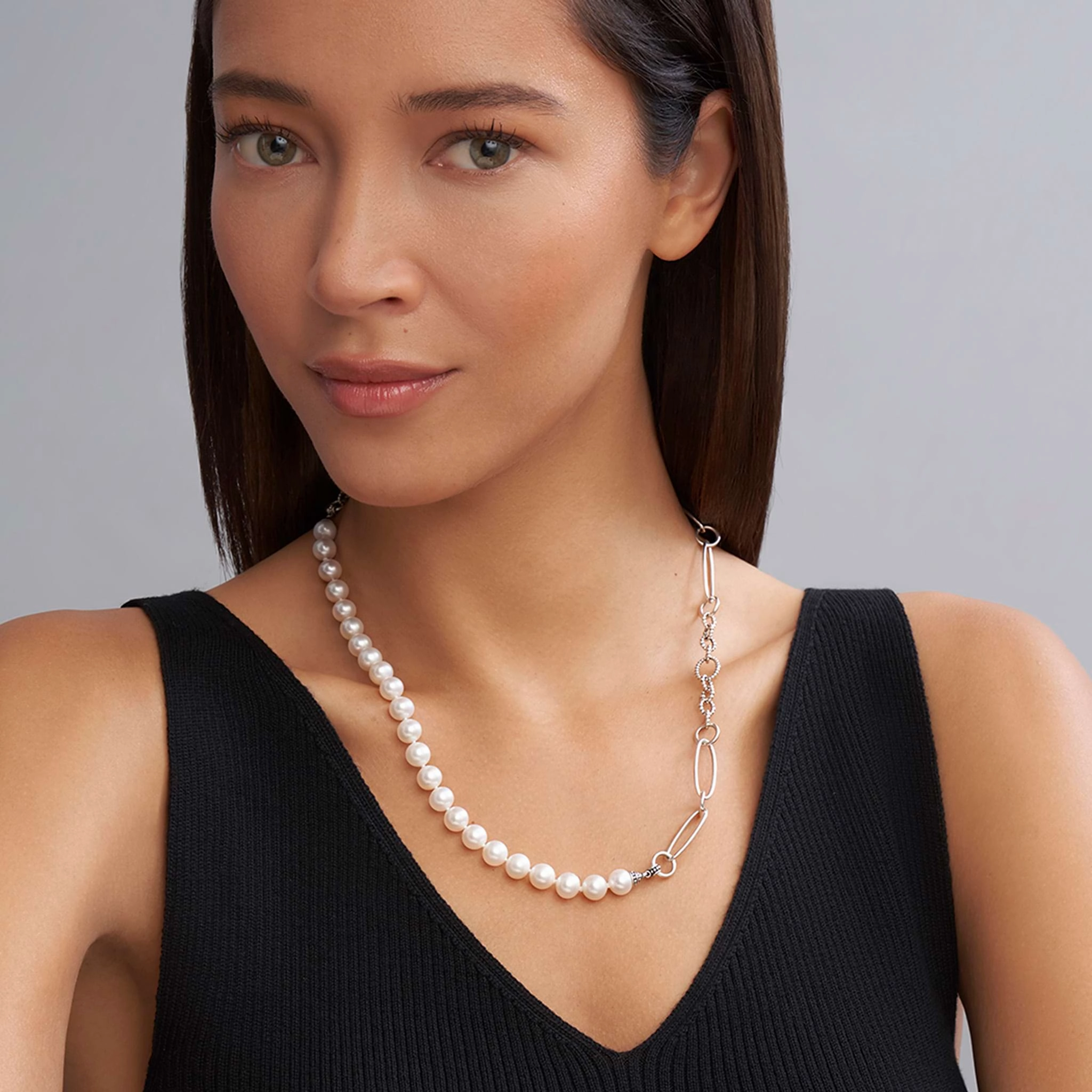 Luna Pearl Link Necklace