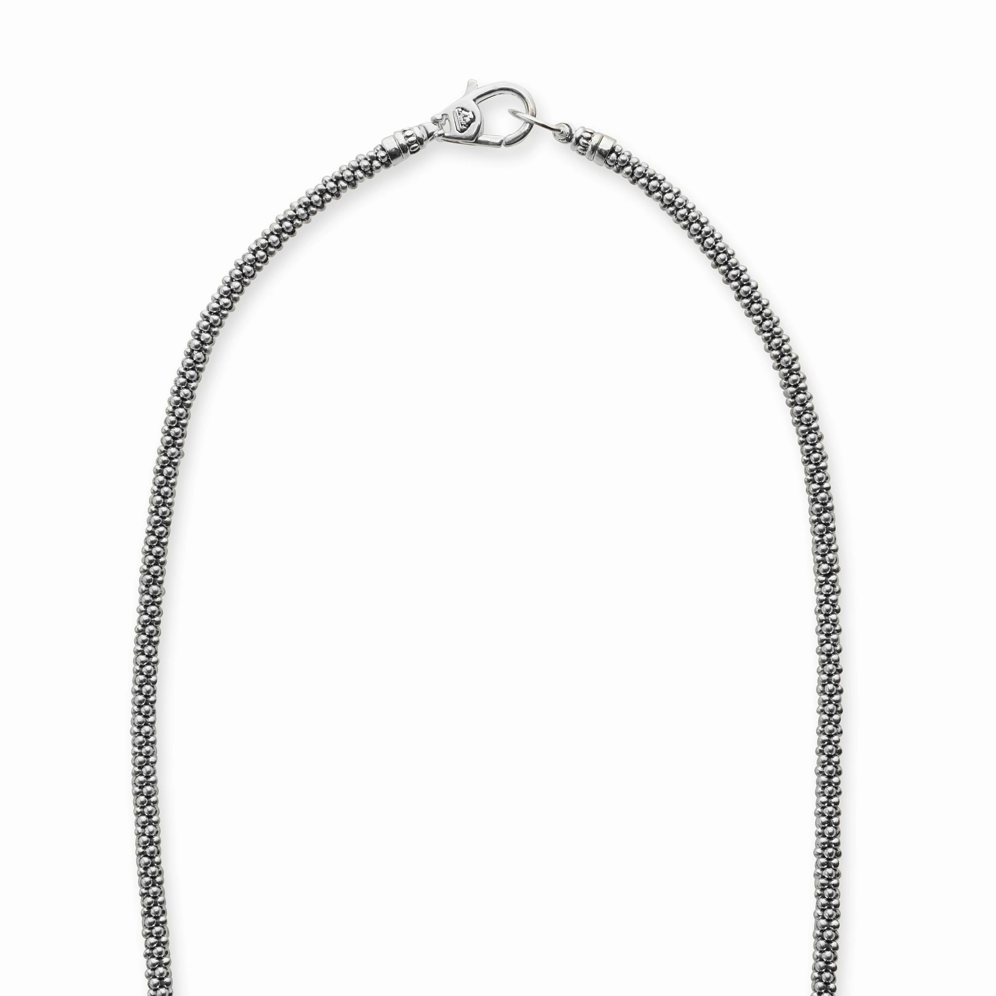 Luna Tahitian Black Pearl Diamond Caviar Necklace