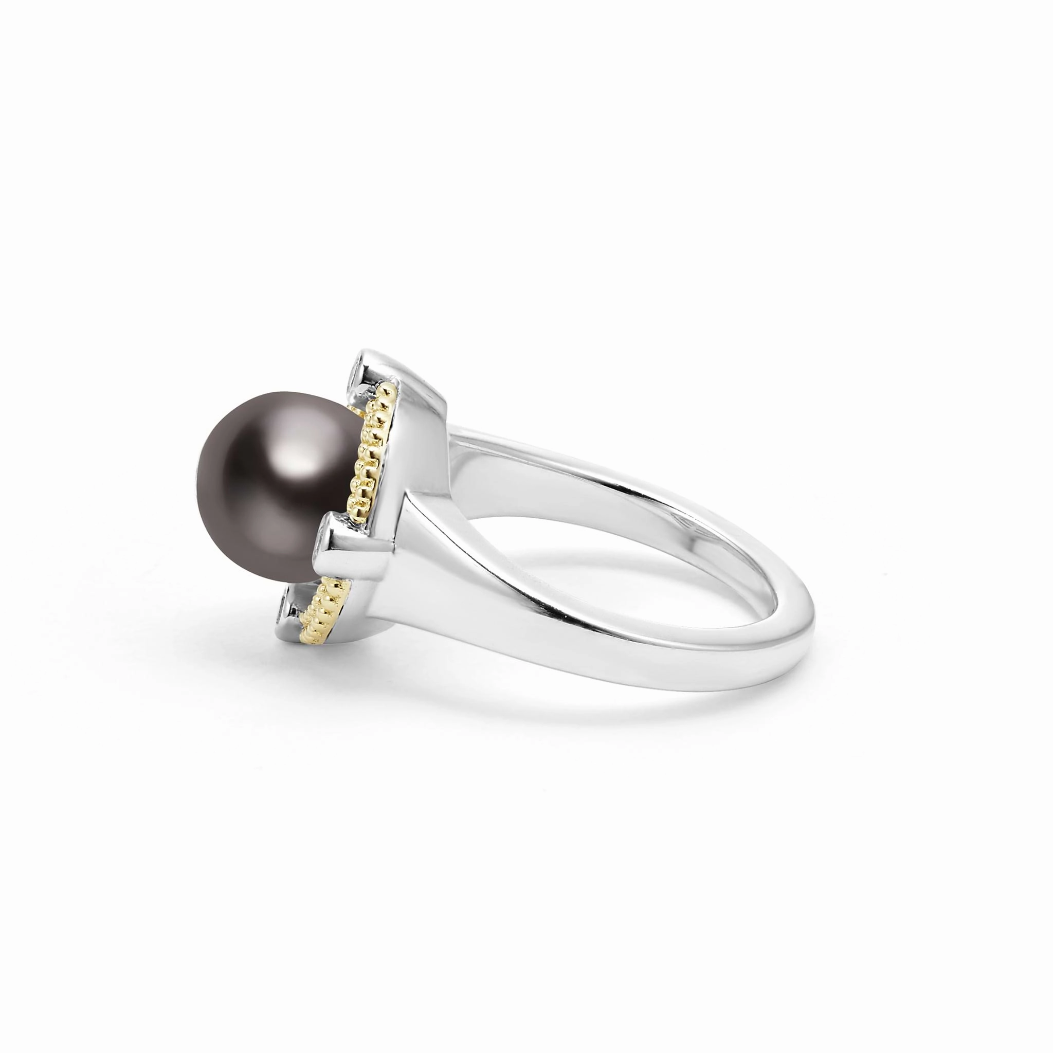Luna Tahitian Black Pearl Diamond Ring