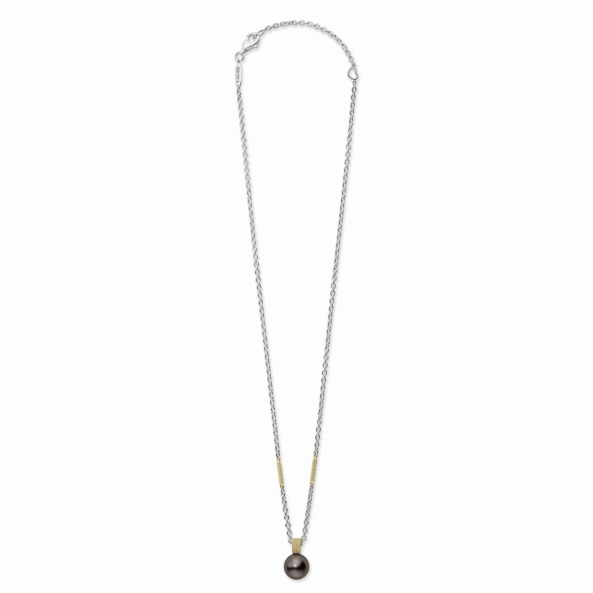 Luna Tahitian Black Pearl Pendant Necklace