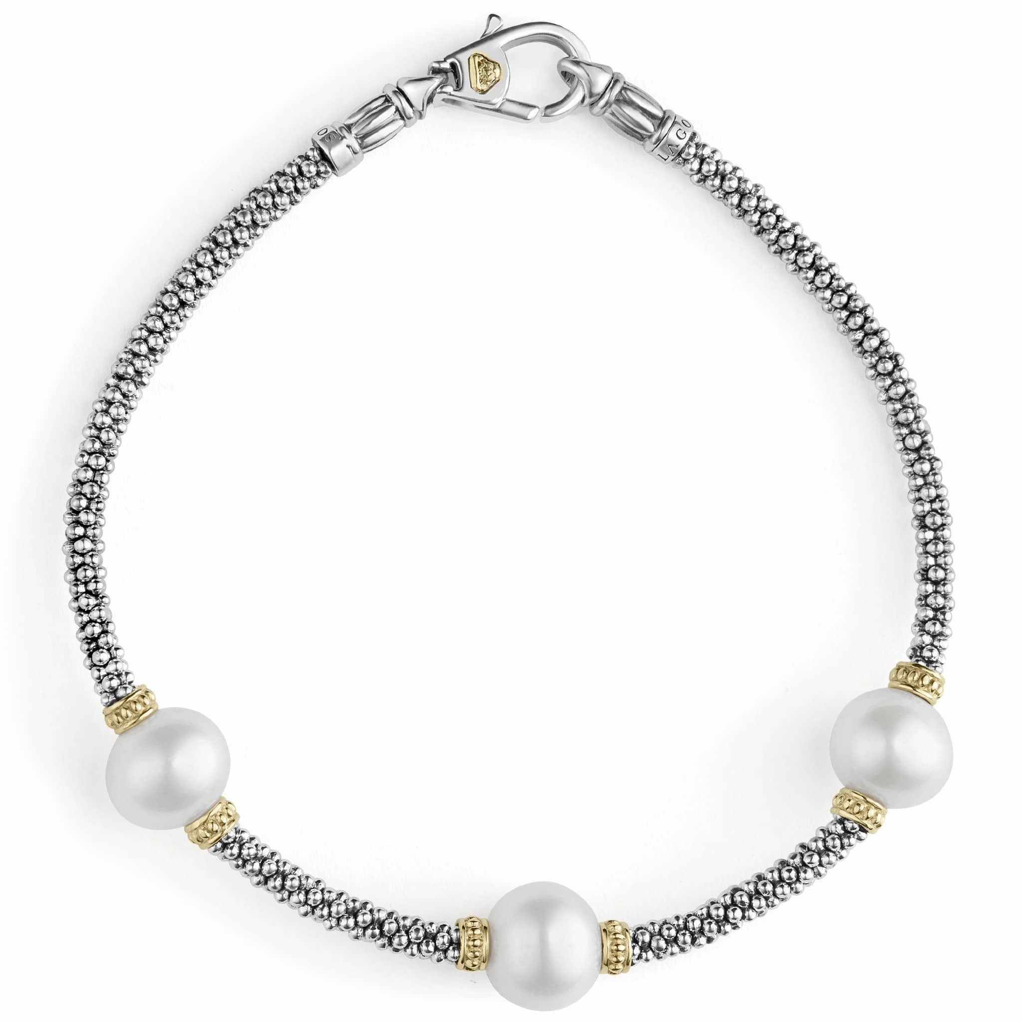 Luna Three Pearl Caviar Bracelet