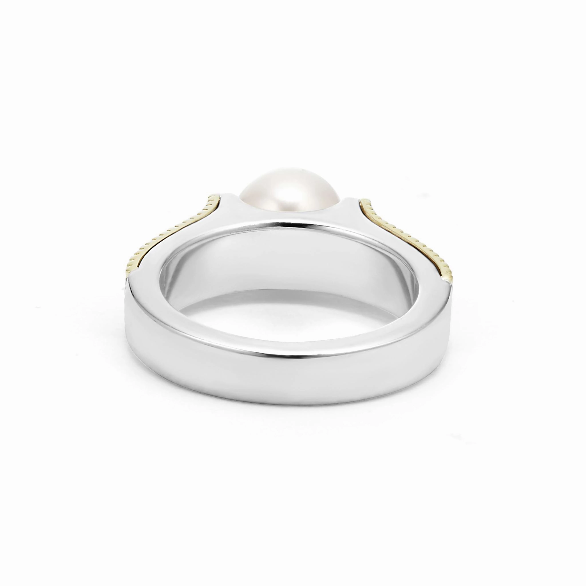 Luna Two-Tone Caviar Pearl Ring