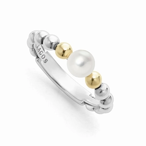 Luna Two-Tone Pearl Ring