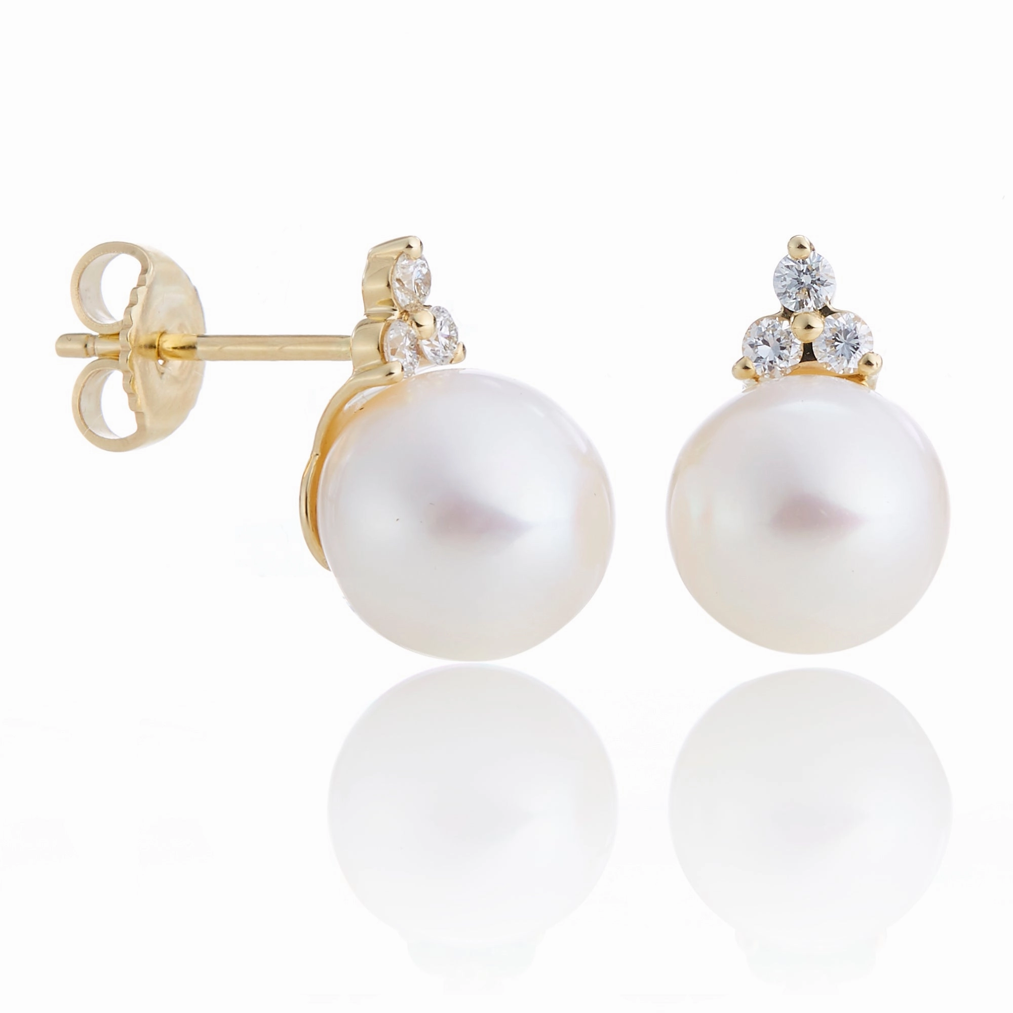 Madison Earrings in Pearls & Diamonds
