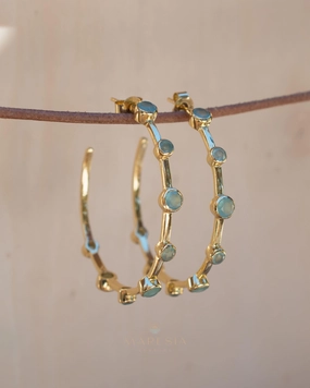 Margo Earrings ~ Aqua Chalcedony ~ ME217