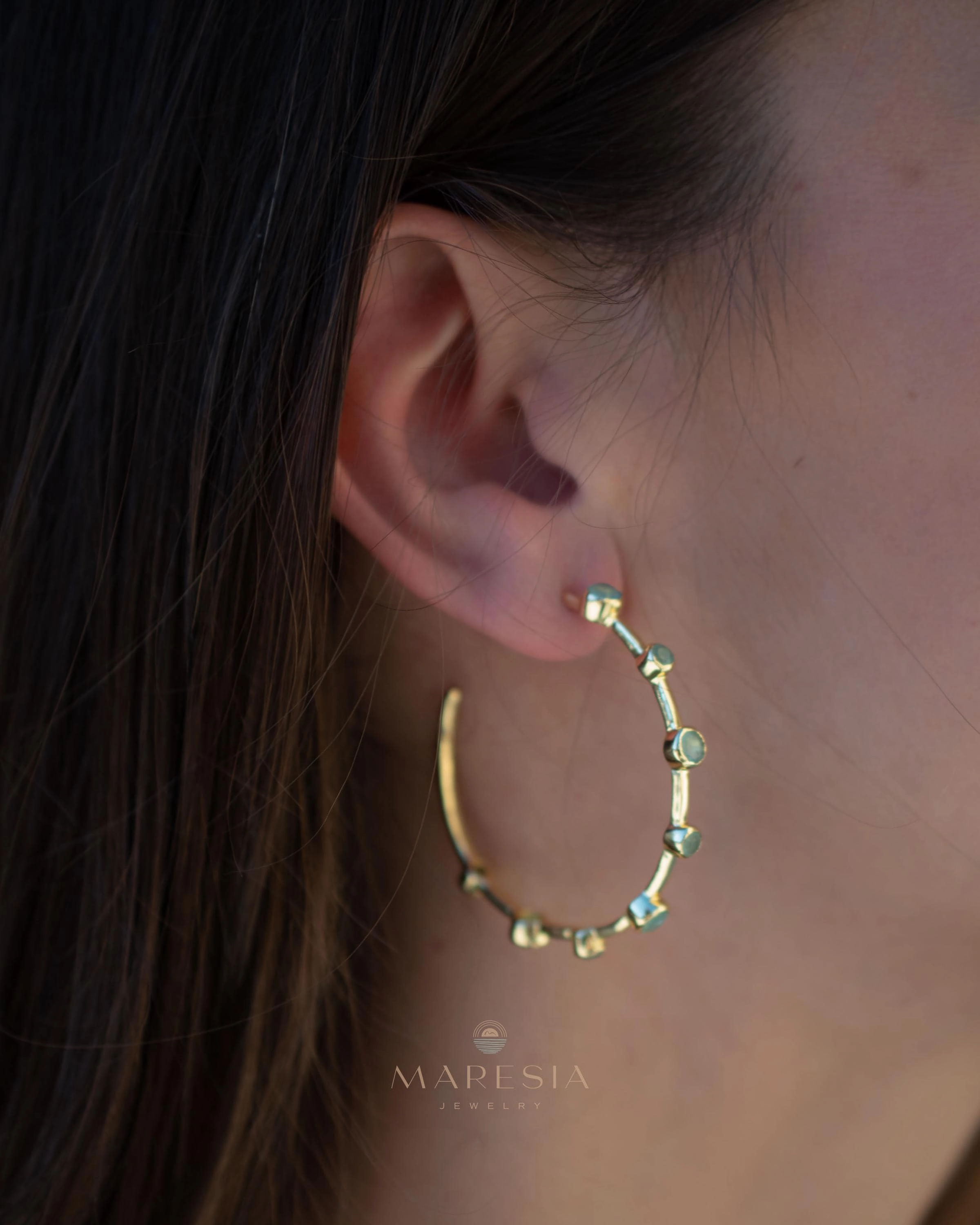 Margo Earrings ~ Aqua Chalcedony ~ ME217