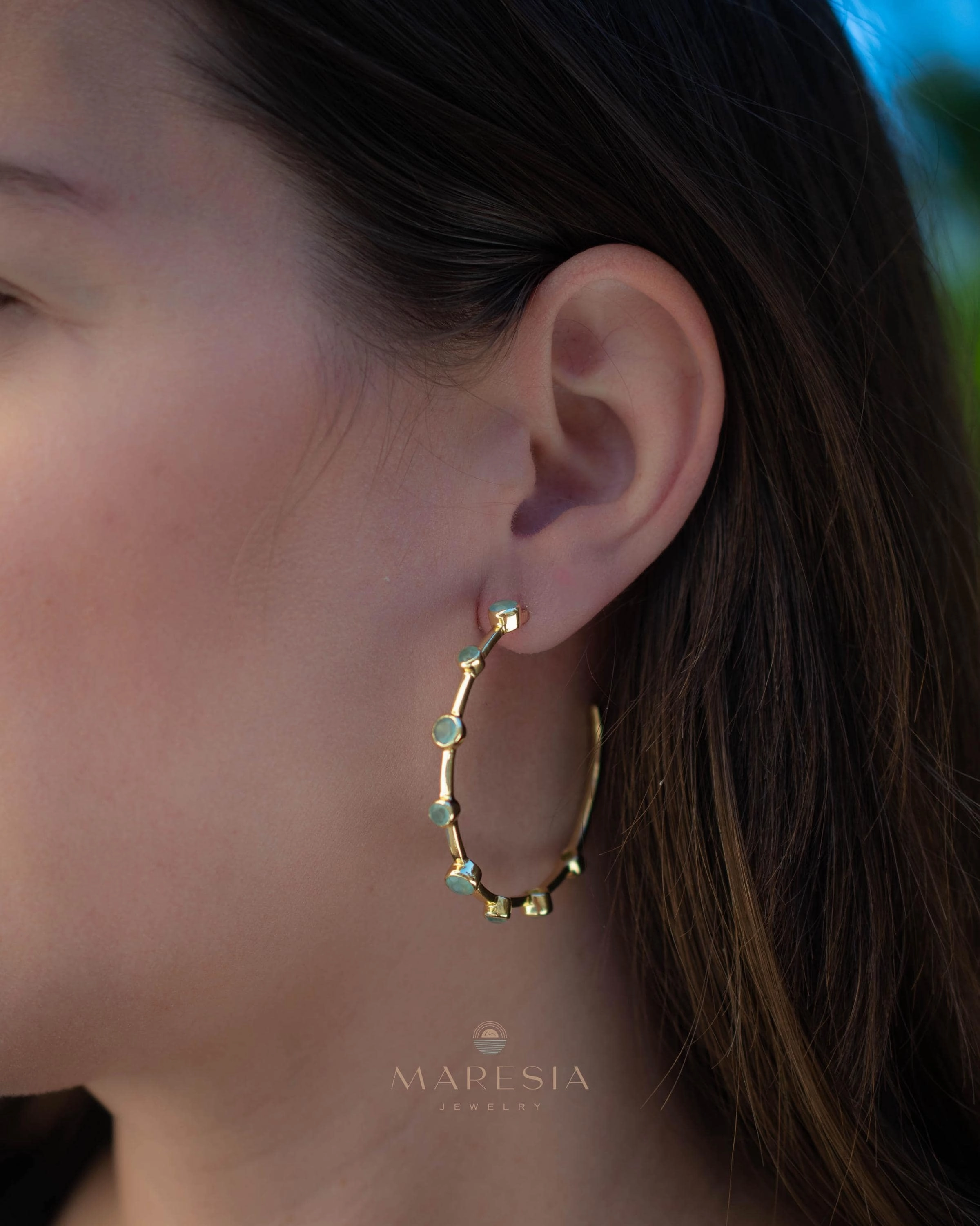 Margo Earrings ~ Aqua Chalcedony ~ ME217