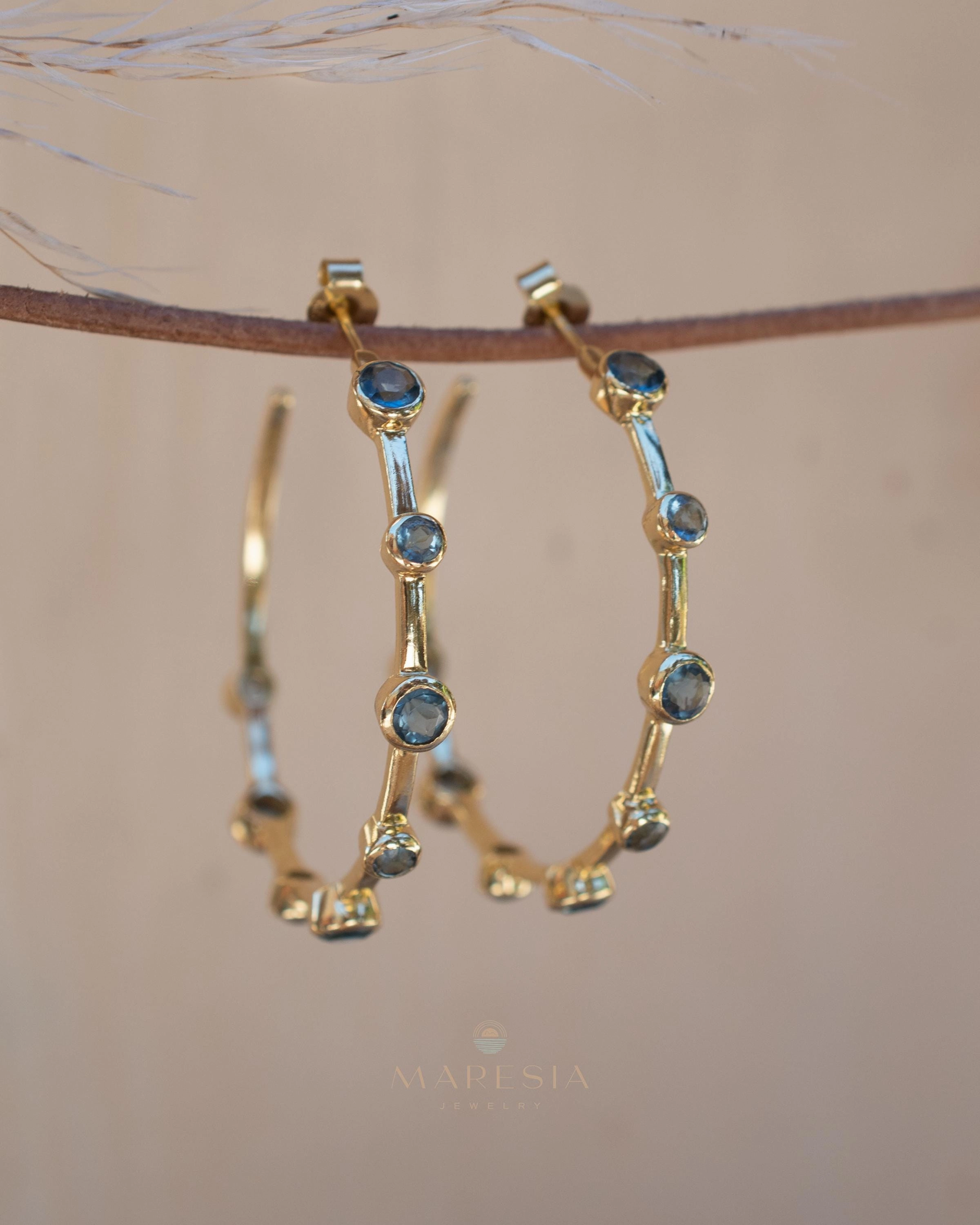Margo Earrings ~ Iolite hydro ~ Gold Plated ~ ME219