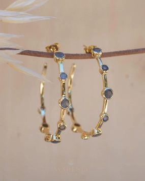 Margo Earrings * Labradorite ~ Gold Plated ~ ME218