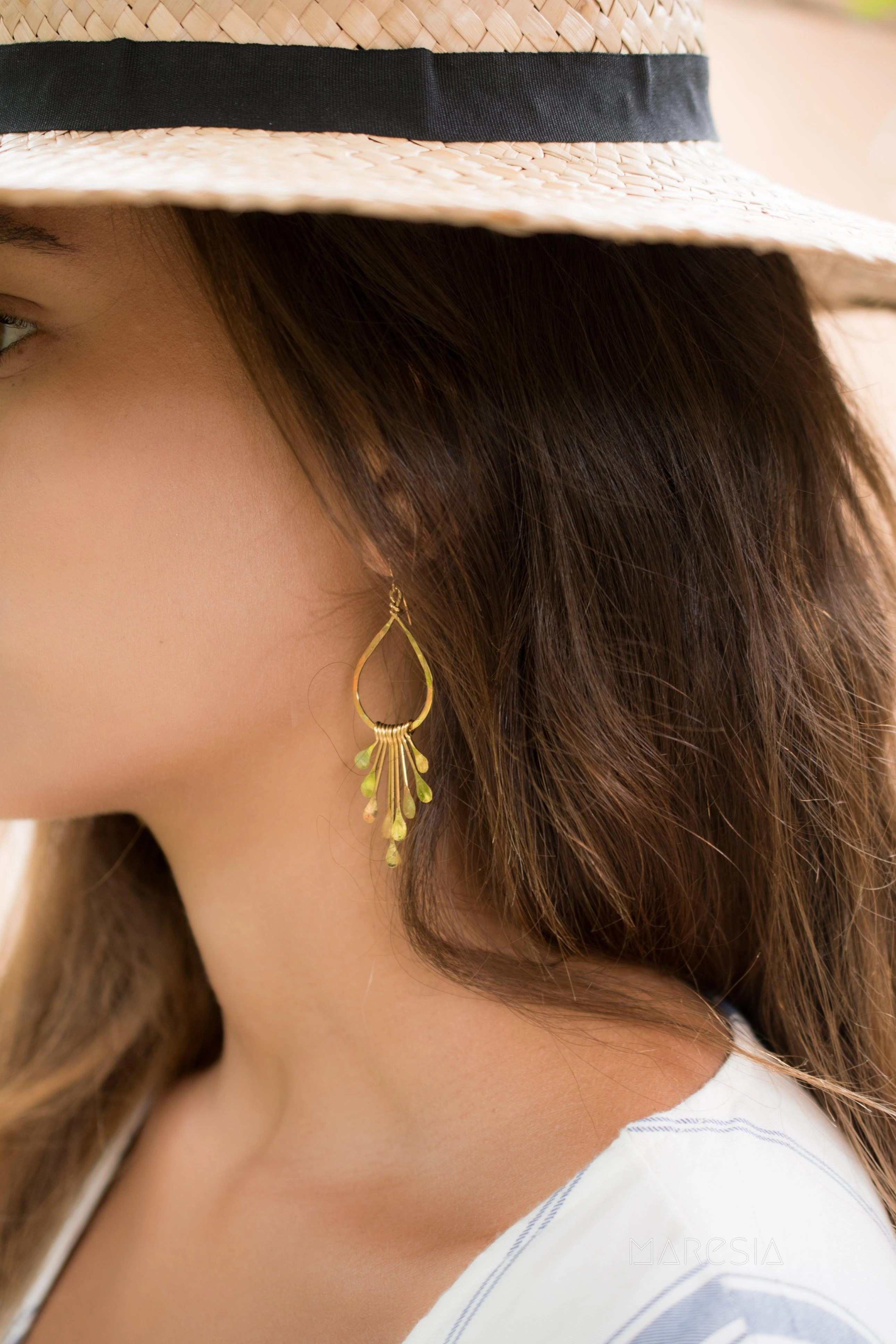 Maria Tear Drop Earrings ~Gold Plated or Silver Plated ~ SME016