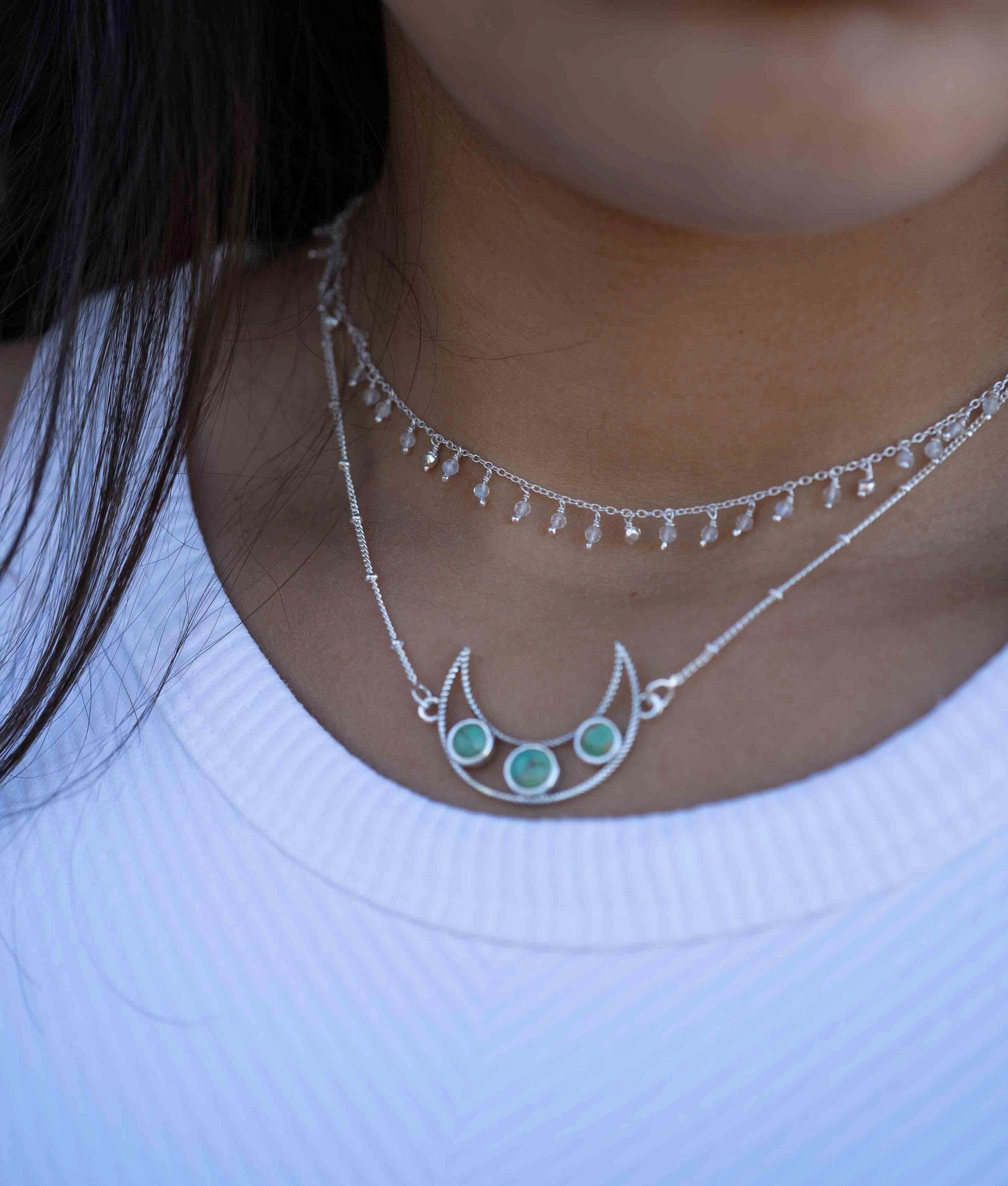 Marta necklace~ Turquoise ~ Sterling Silver 925 ~ MN073