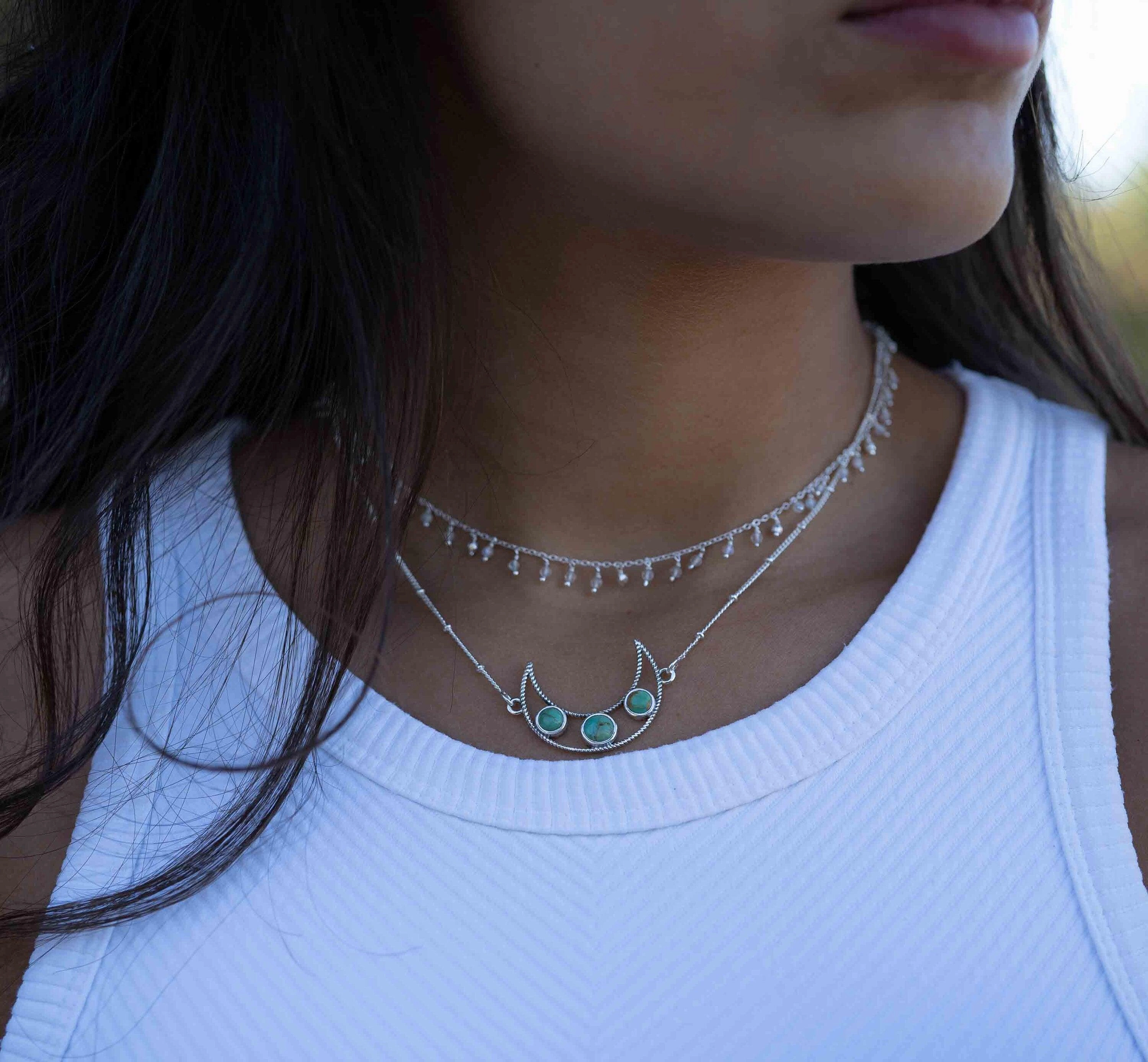 Marta necklace~ Turquoise ~ Sterling Silver 925 ~ MN073