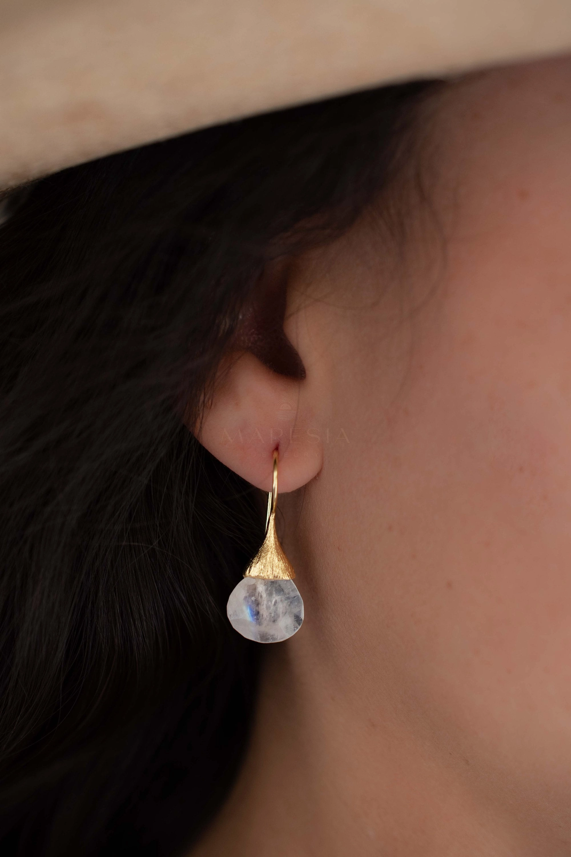 Maryl Earrings ~ Moonstone ~ Gold Plated ~ ME225