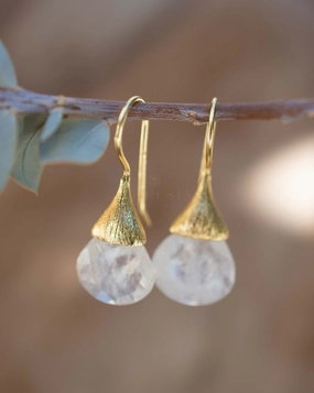 Maryl Earrings ~ Moonstone ~ Gold Plated ~ ME225