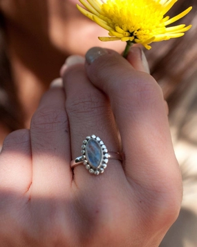 Maui Ring ~ Moonstone ~ Sterling Silver 925 ~MR016