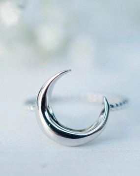 Mavricks Half Moon Ring~ Sterling Silver 925~ SMR019