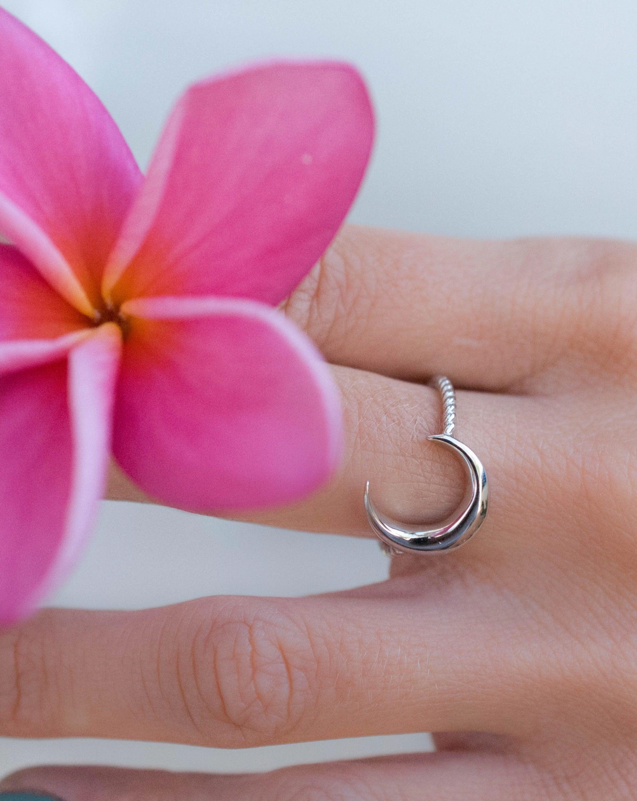 Mavricks Half Moon Ring~ Sterling Silver 925~ SMR019