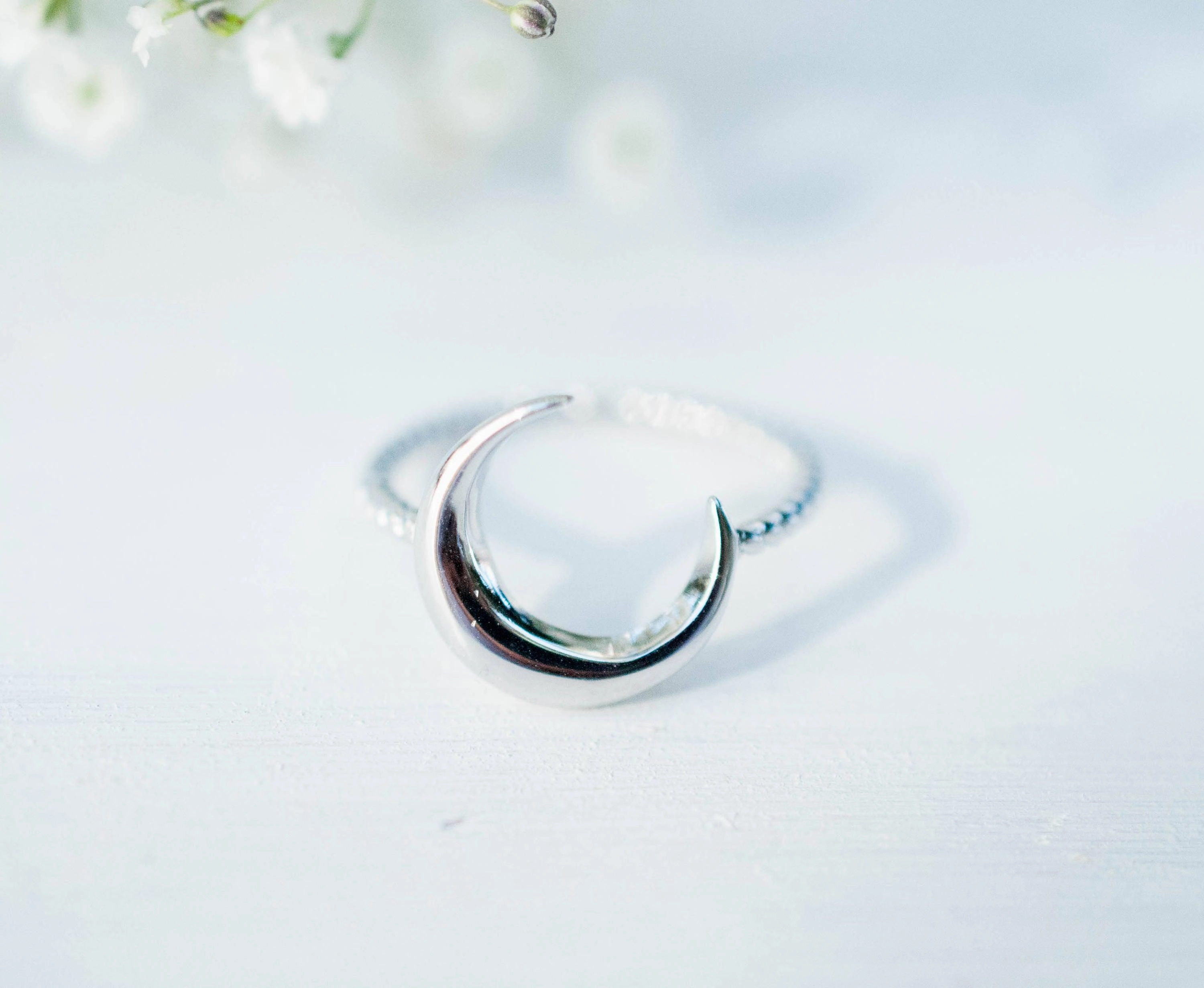 Mavricks Half Moon Ring~ Sterling Silver 925~ SMR019