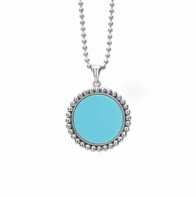 Maya Large Ceramic Circle Pendant Necklace