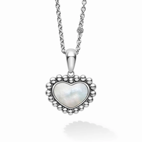 Maya Mother of Pearl Heart Necklace