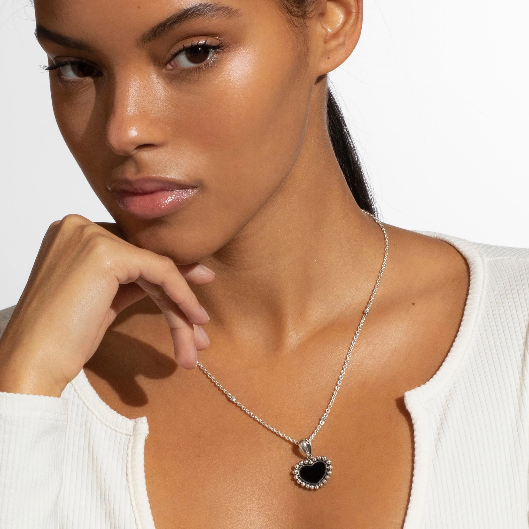 Maya Onyx Heart Necklace