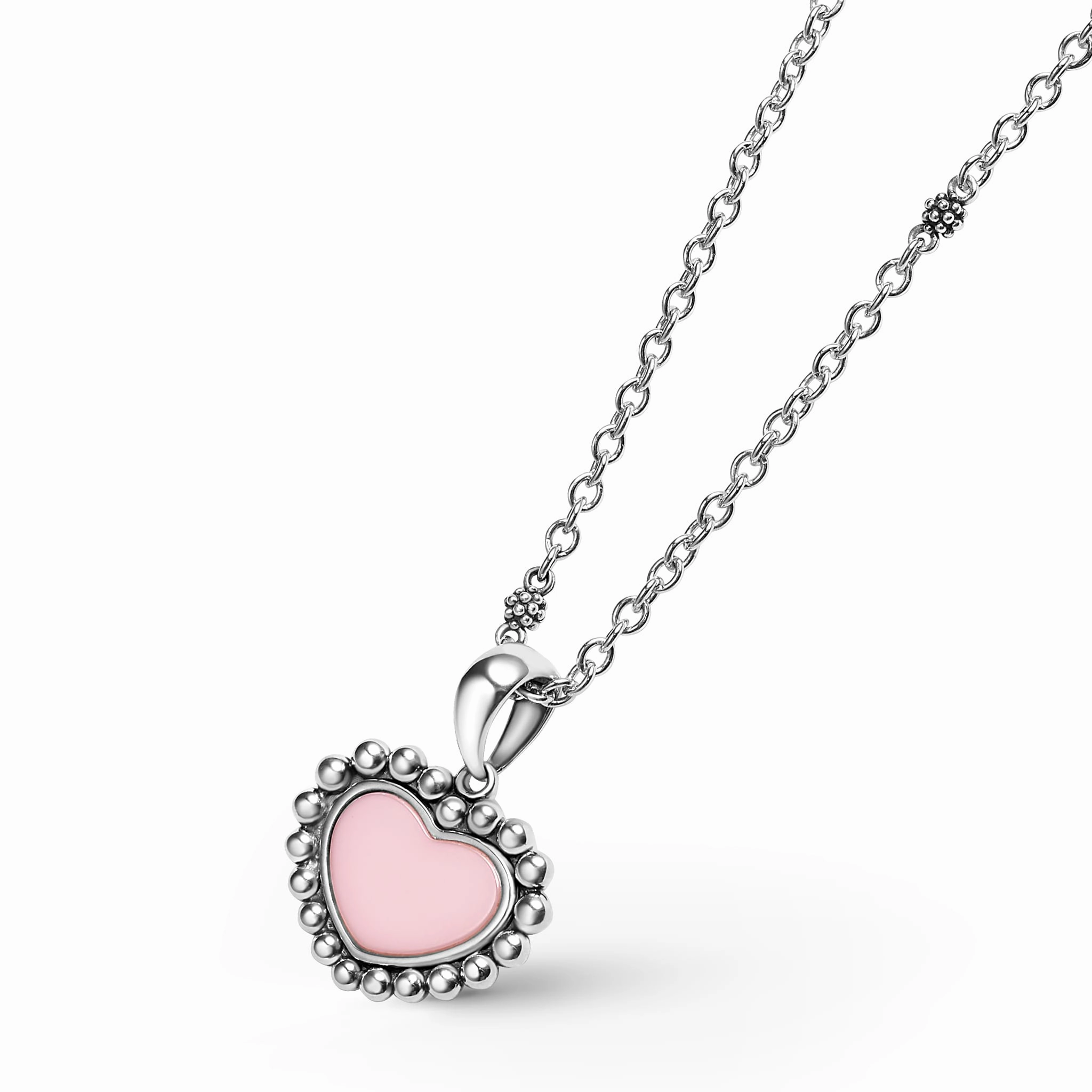 Maya Pink Ceramic Heart Necklace