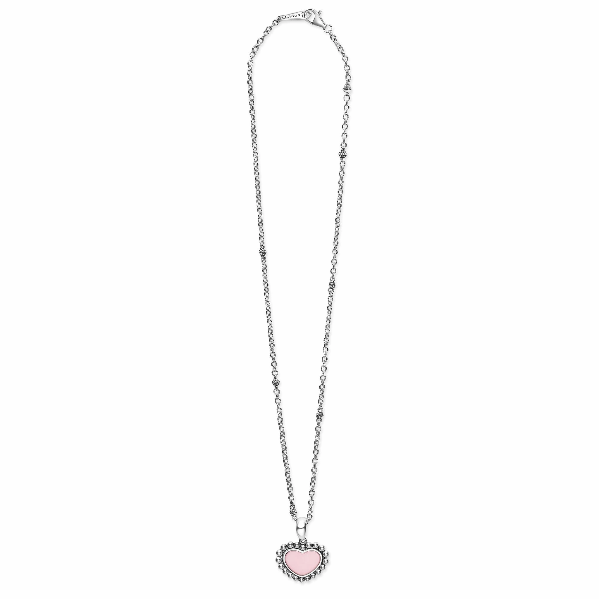 Maya Pink Ceramic Heart Necklace