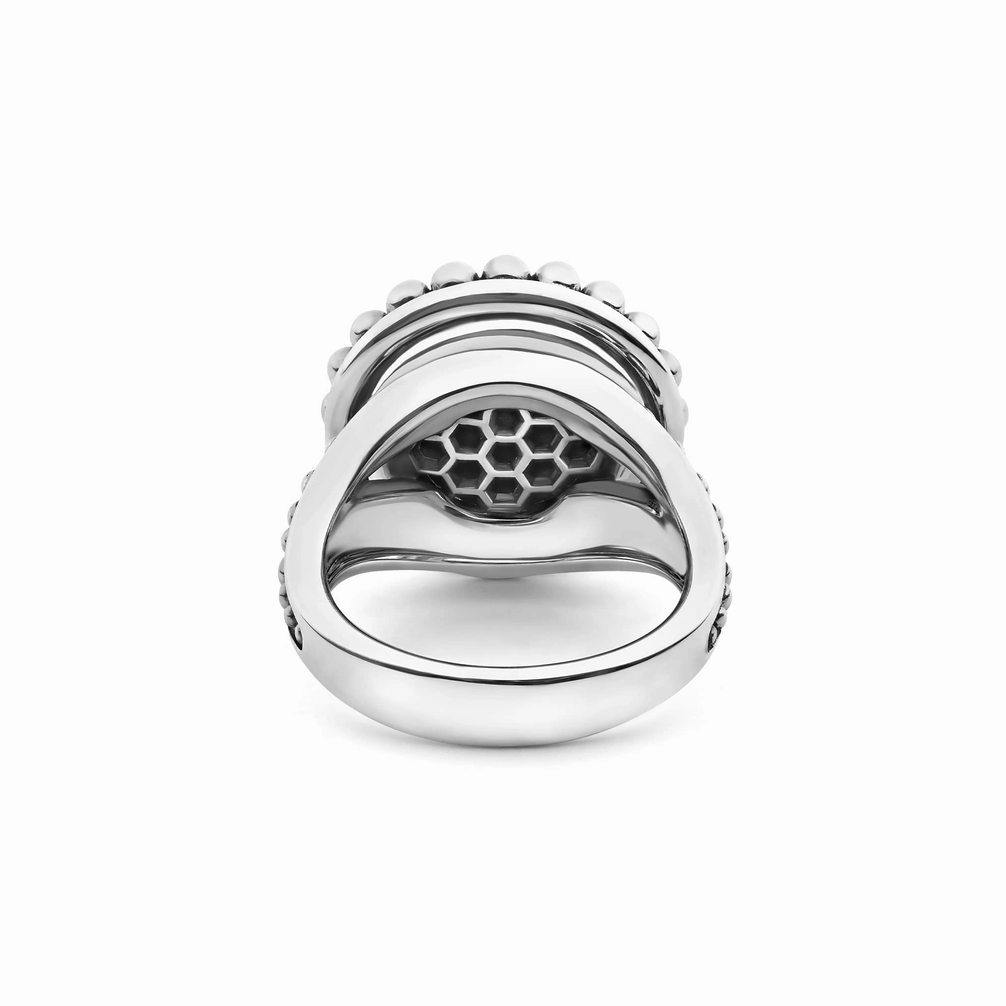 Maya Small Caviar Circle Ceramic Ring