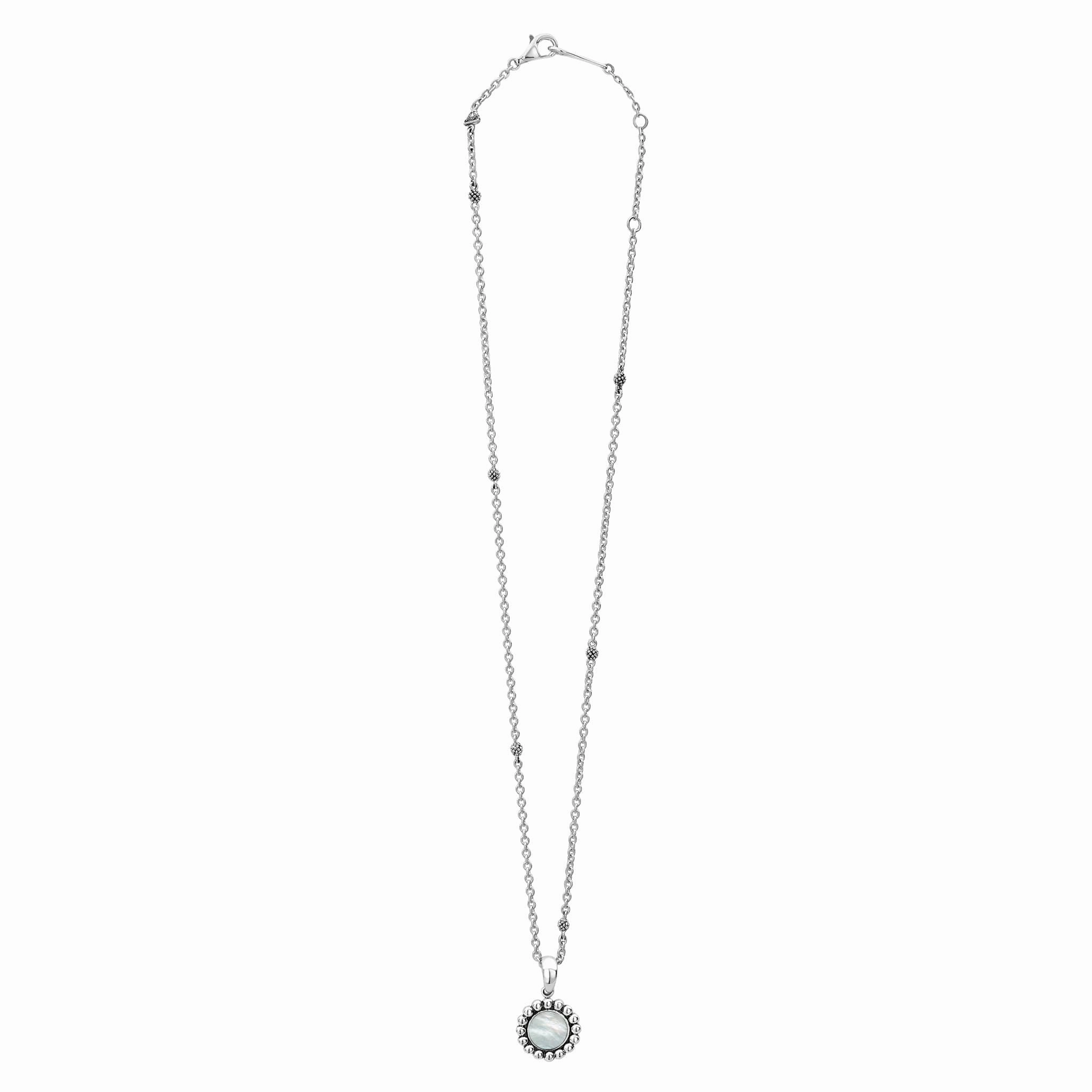 Maya Small Mother of Pearl Circle Pendant Necklace