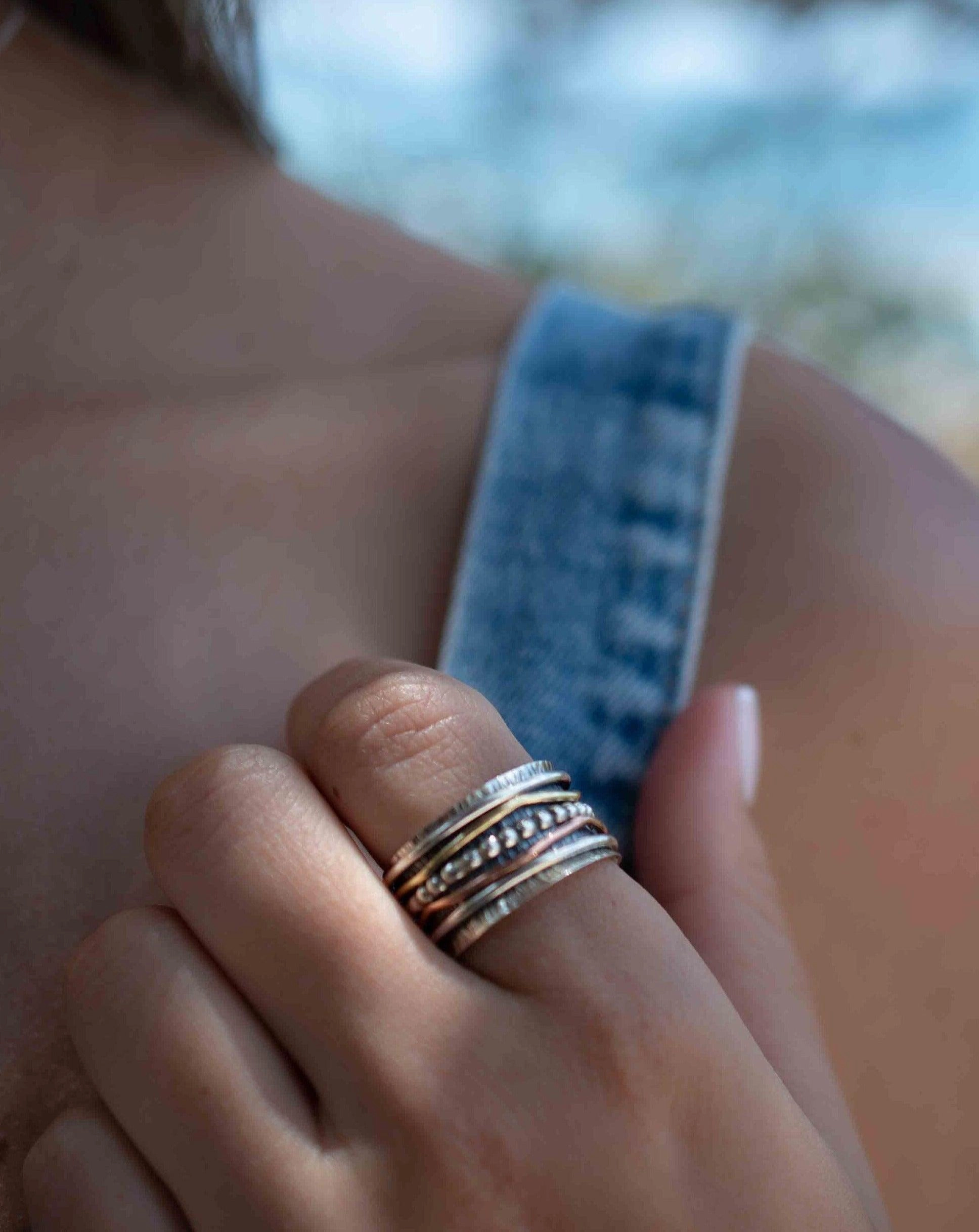 Meditation Ring ~ Spinner Ring ~ Sterling Silver 925 ~MS031