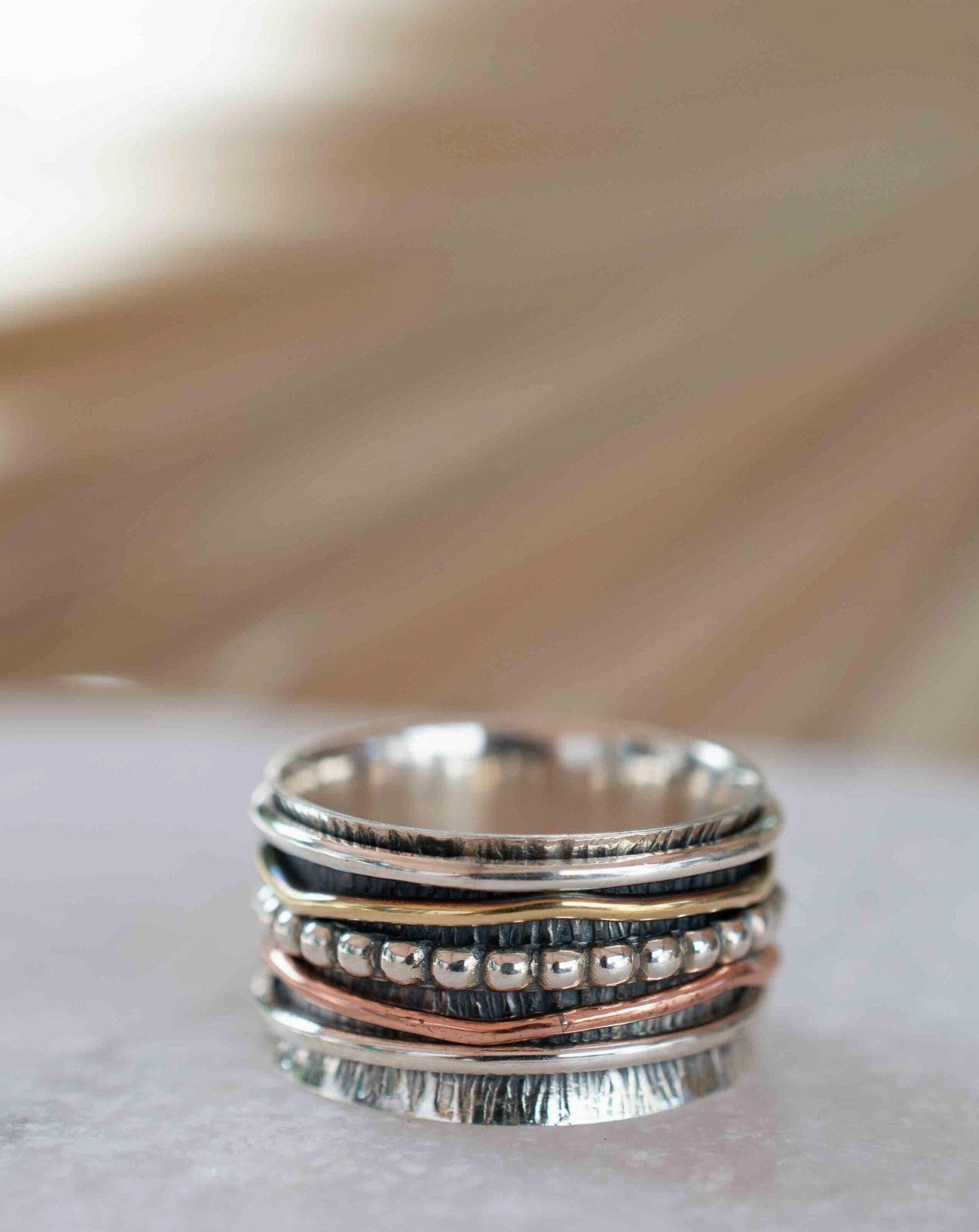 Meditation Ring ~ Spinner Ring ~ Sterling Silver 925 ~MS031