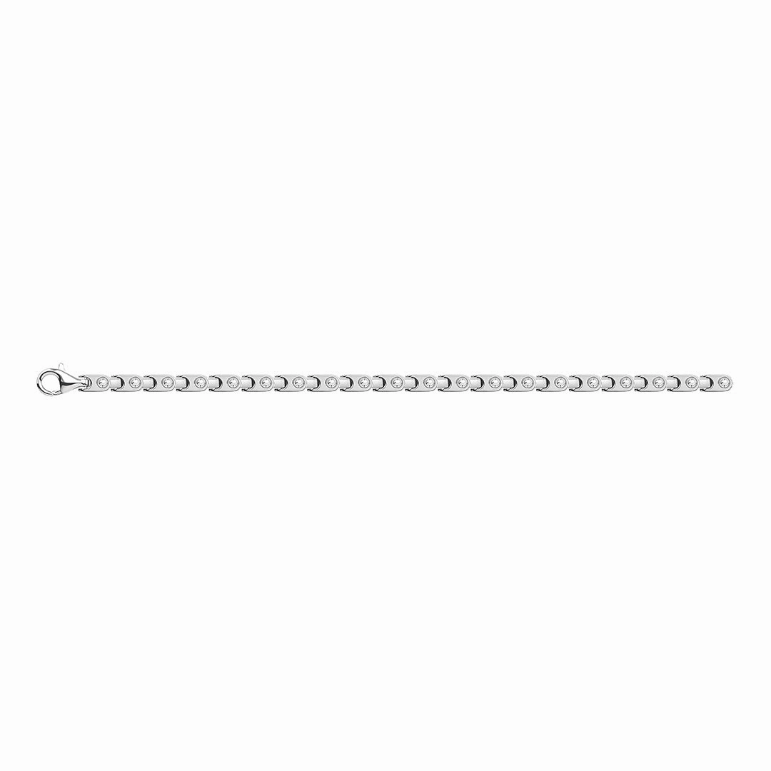 Men's Silver Flat Link Bracelet