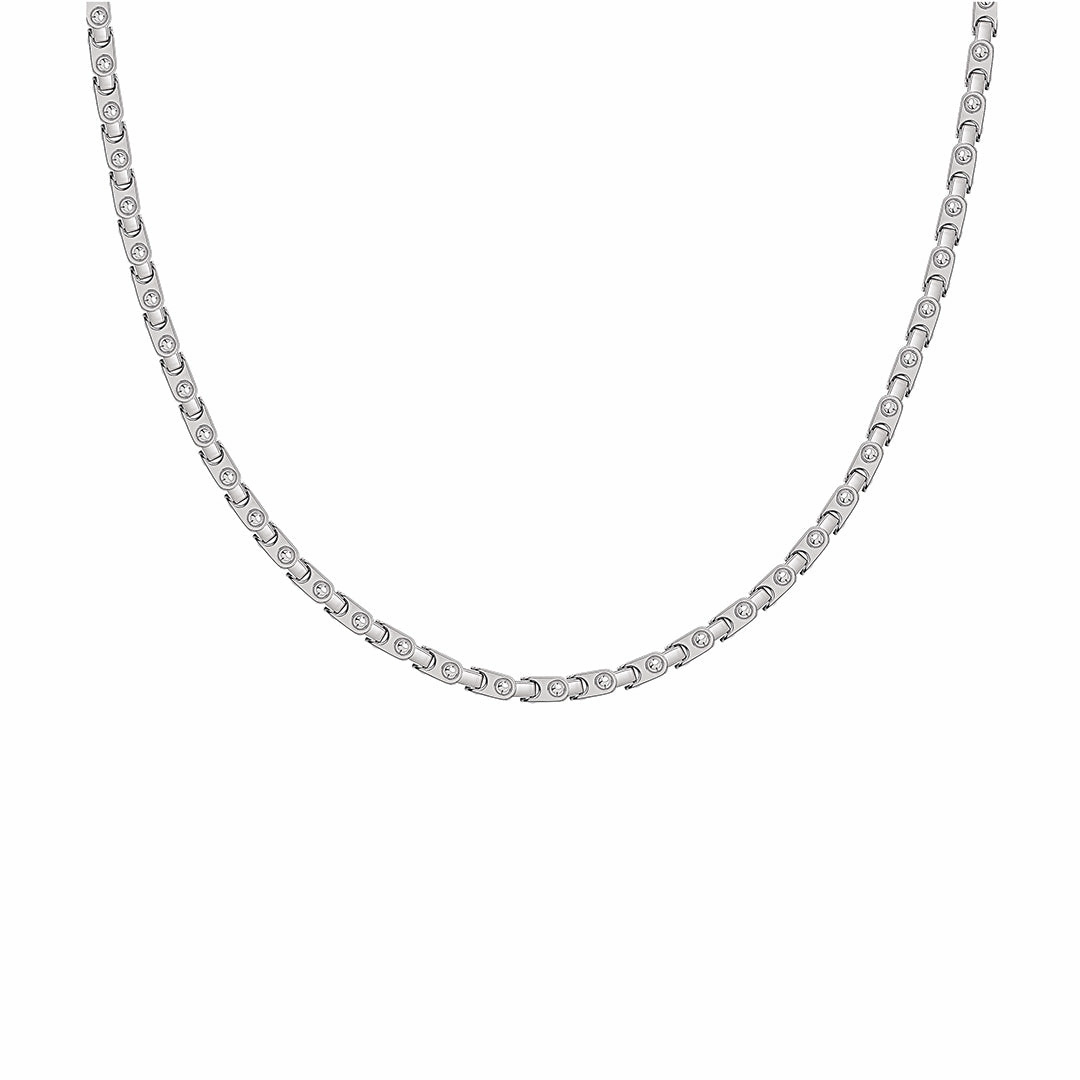 Men's Silver Flat Link Necklace