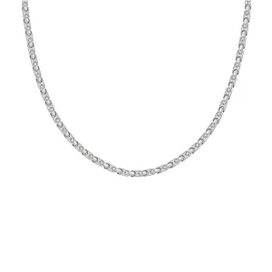 Men's Silver Flat Link Necklace