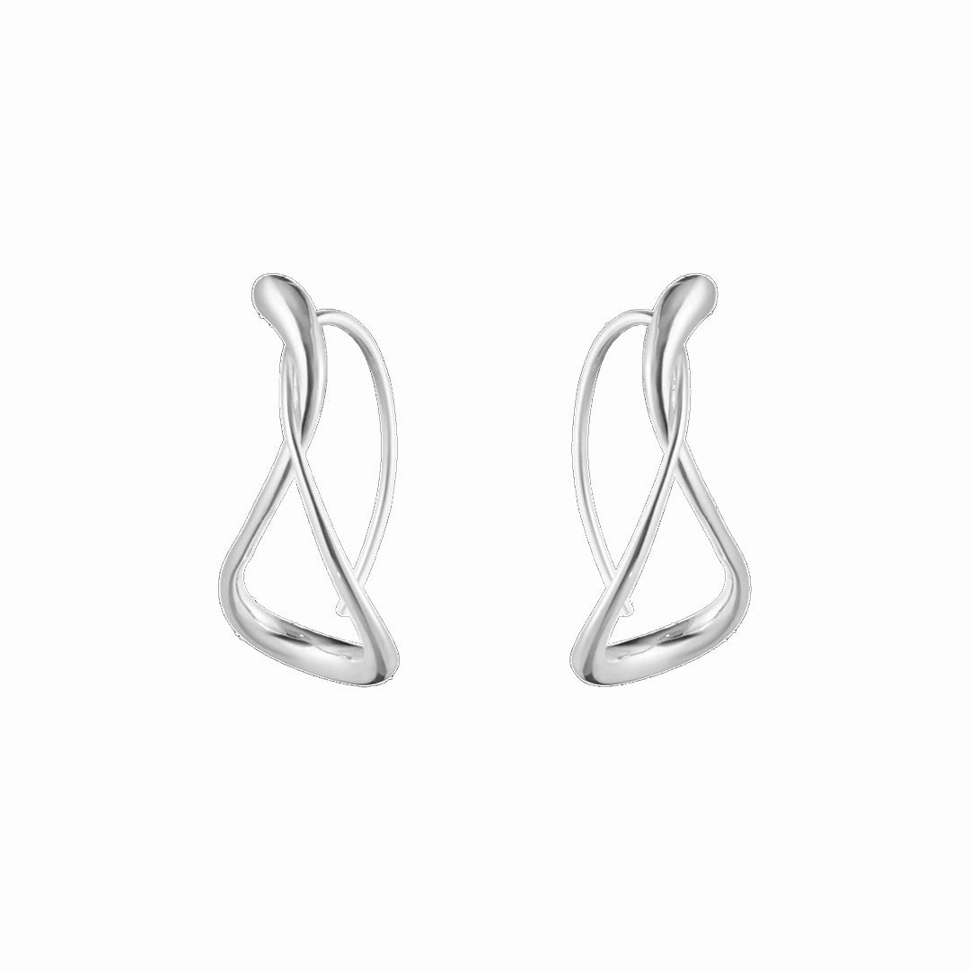 Mercy Earhoops in Silver