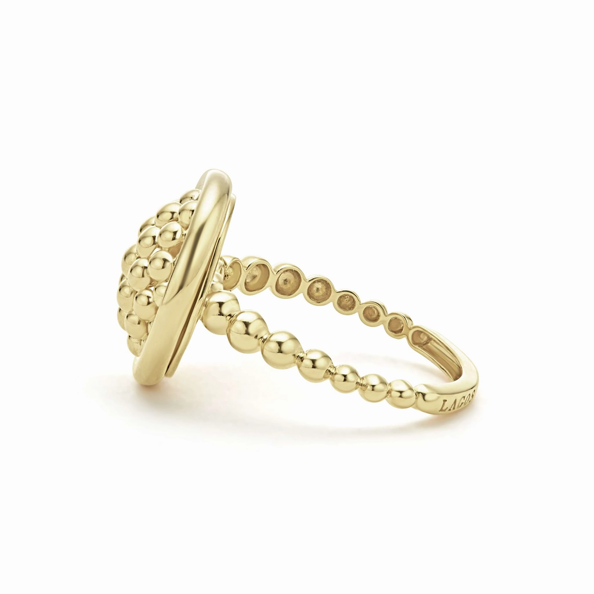 Meridian 18K Gold Caviar Ring