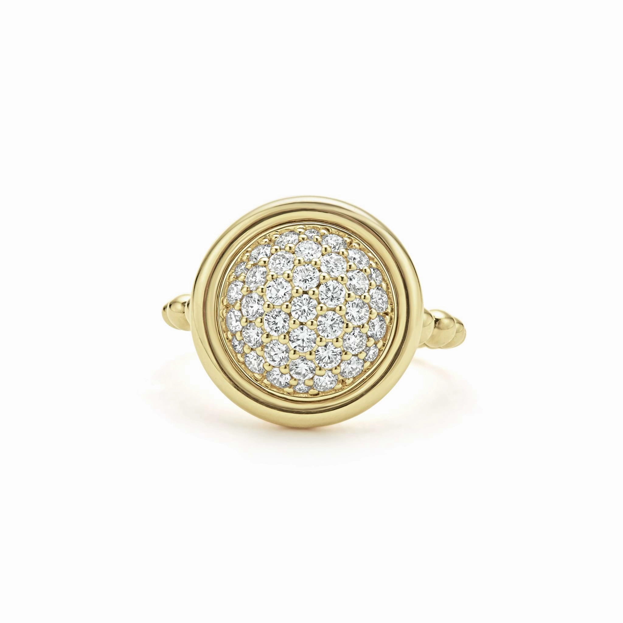 Meridian 18K Gold Circle Diamond Ring