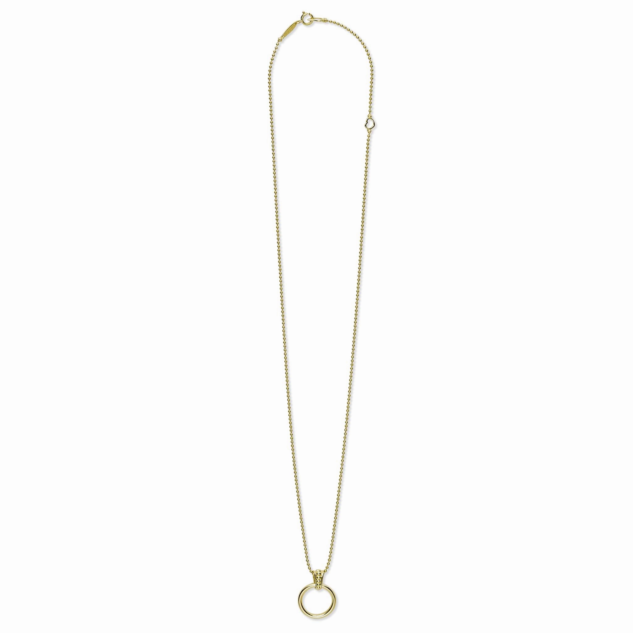 Meridian 18K Gold Circle Pendant Necklace