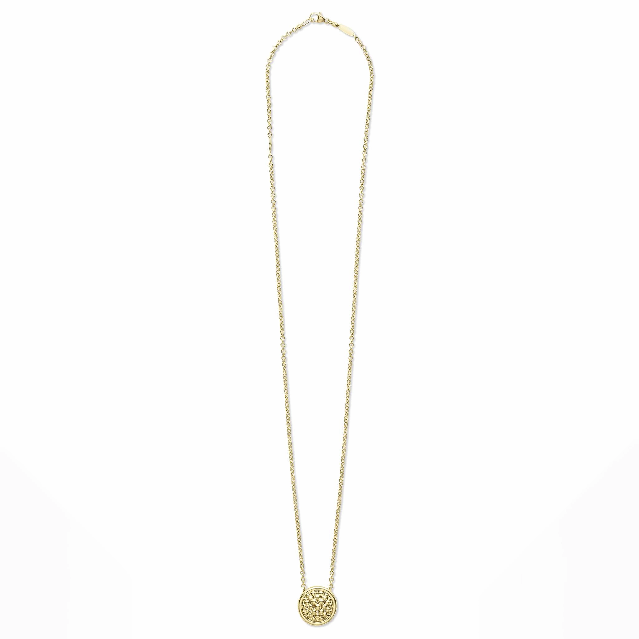 Meridian 18K Gold Circle Pendant Necklace