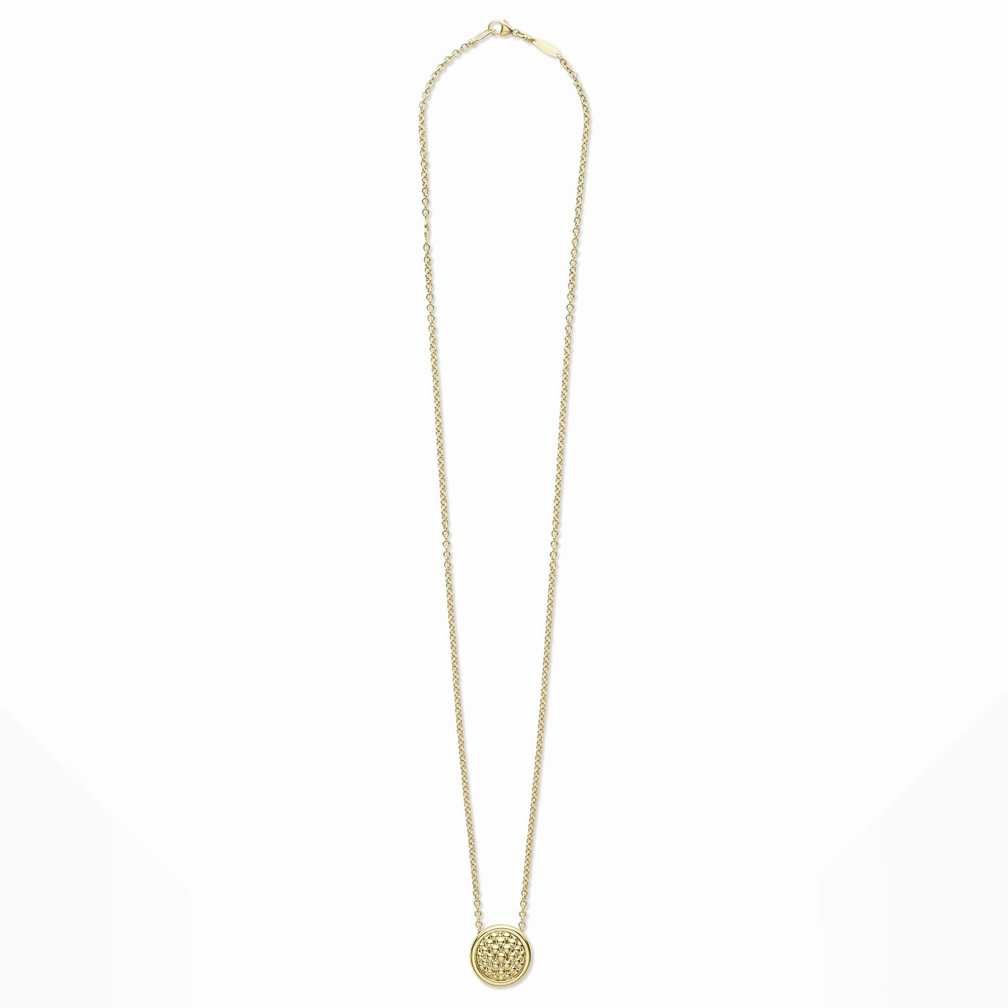 Meridian 18K Gold Circle Pendant Necklace