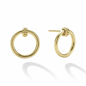 Meridian 18K Gold Circle Stud Earrings
