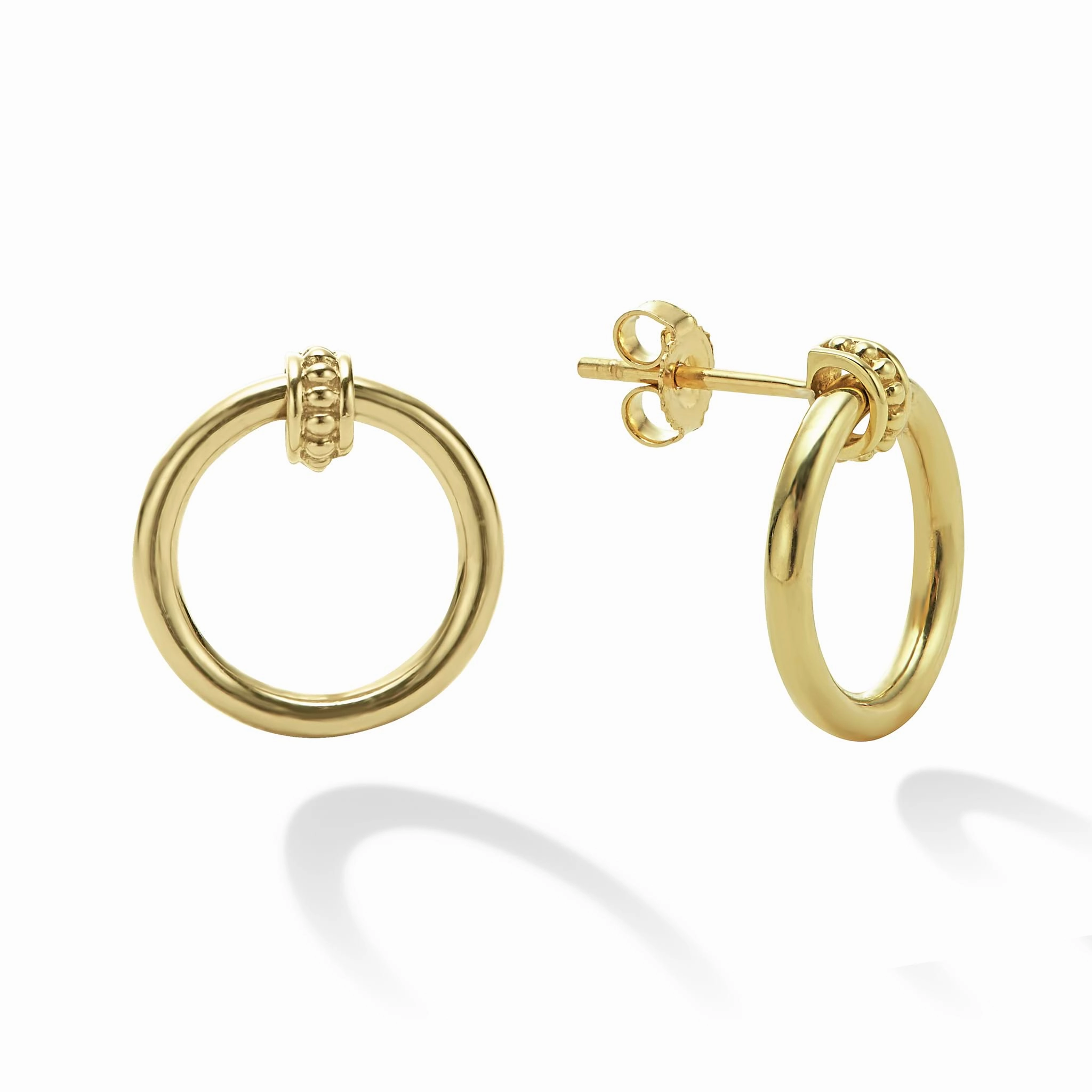 Meridian 18K Gold Circle Stud Earrings