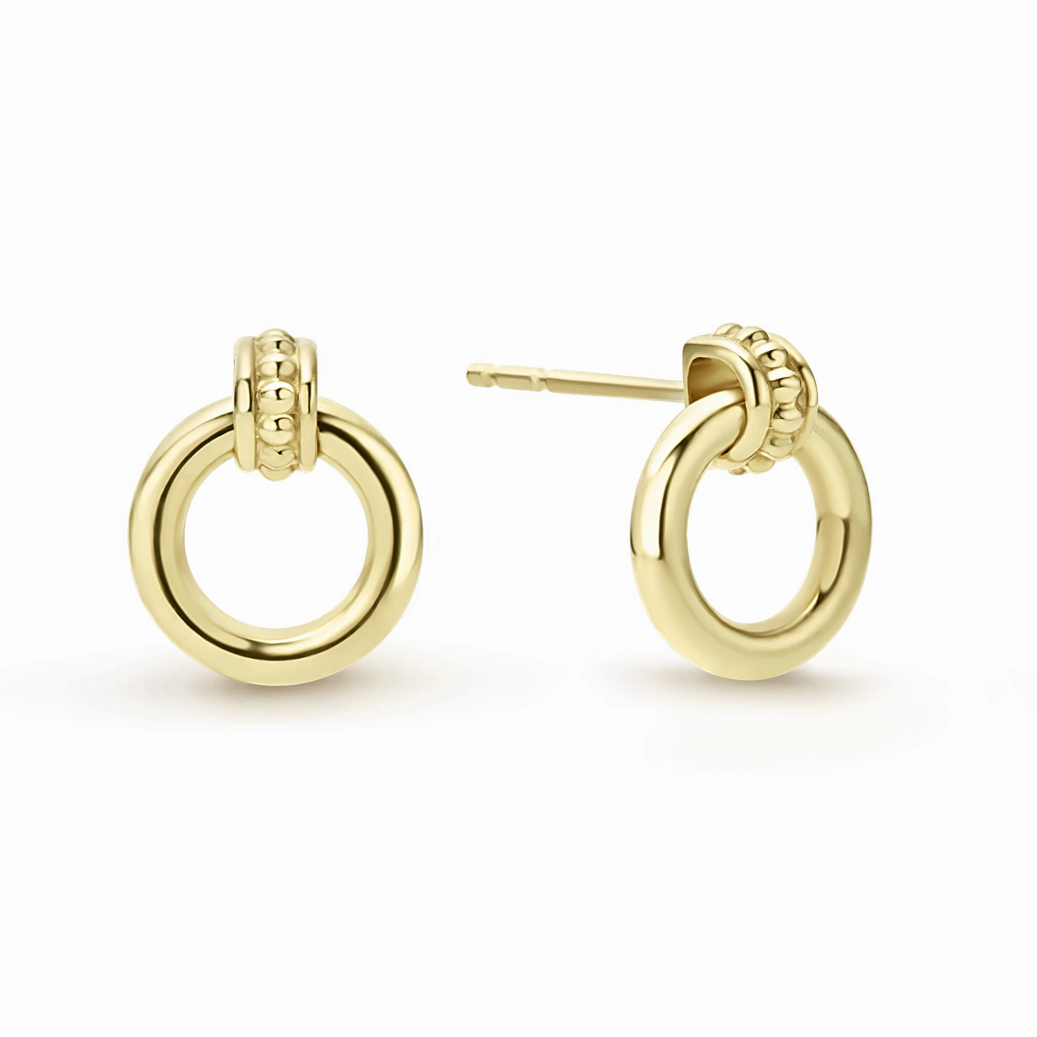 Meridian 18K Gold Circle Stud Earrings
