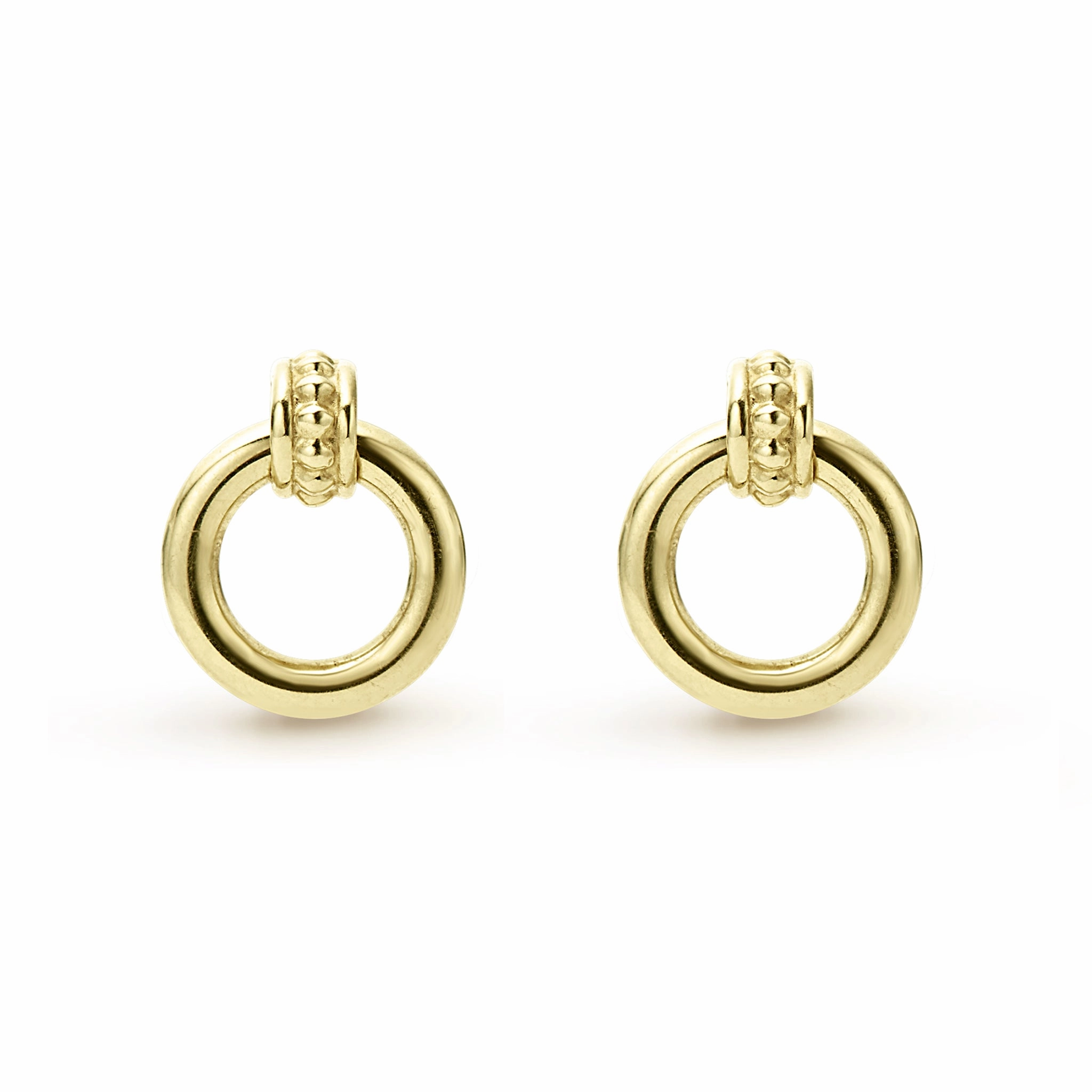 Meridian 18K Gold Circle Stud Earrings