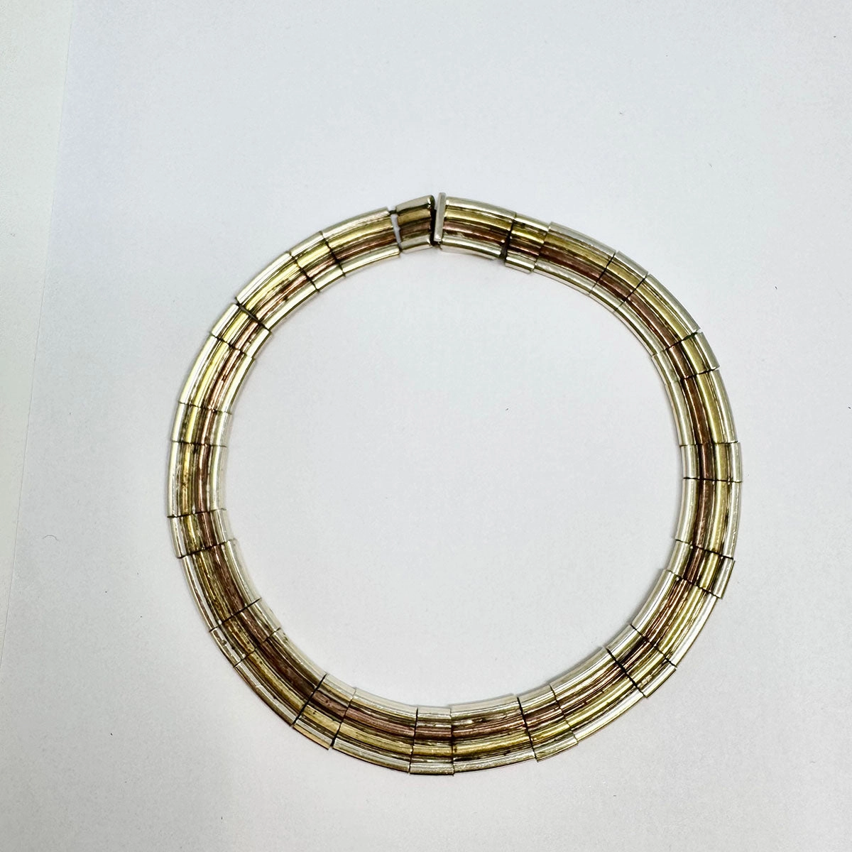 Metales Castillo Sterling, Brass and Copper Necklace