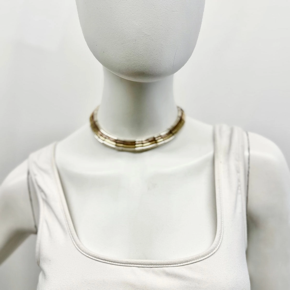 Metales Castillo Sterling, Brass and Copper Necklace