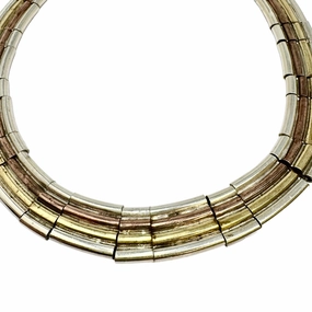 Metales Castillo Sterling, Brass and Copper Necklace