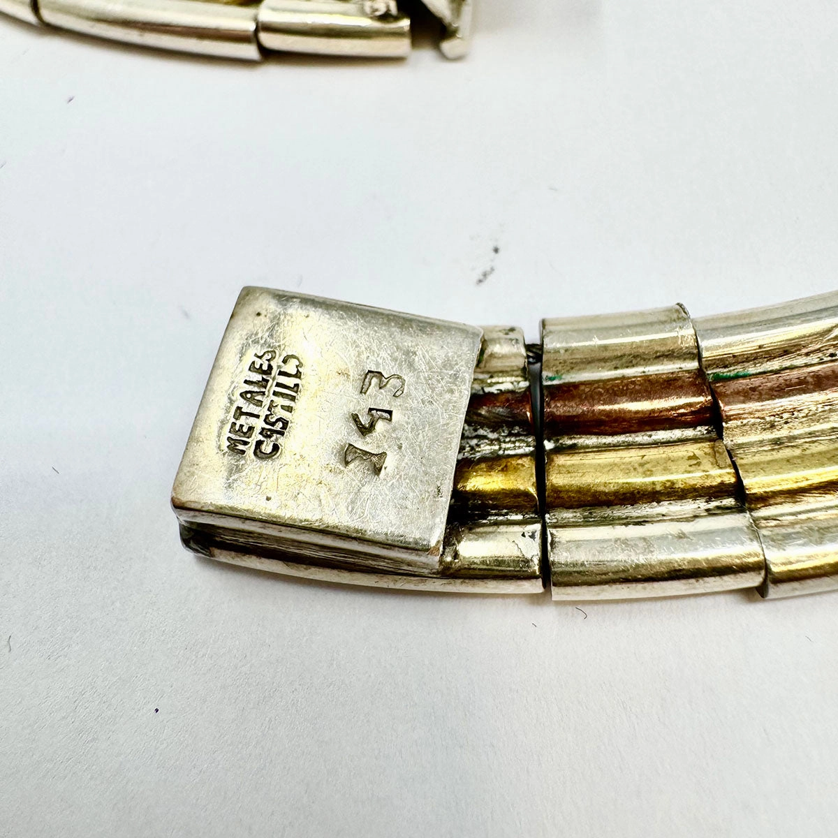 Metales Castillo Sterling, Brass and Copper Necklace